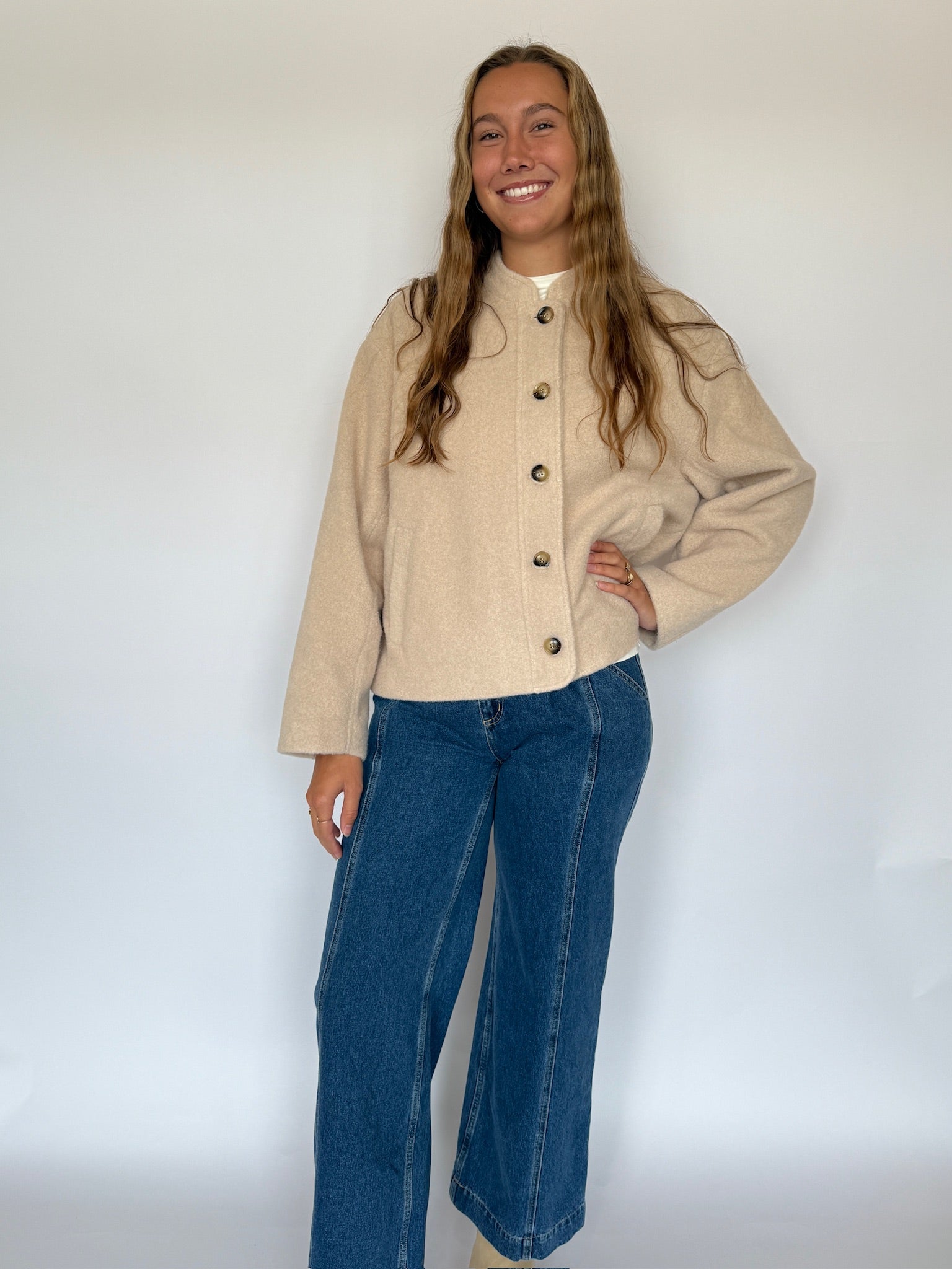JULES HALF COAT-BEIGE