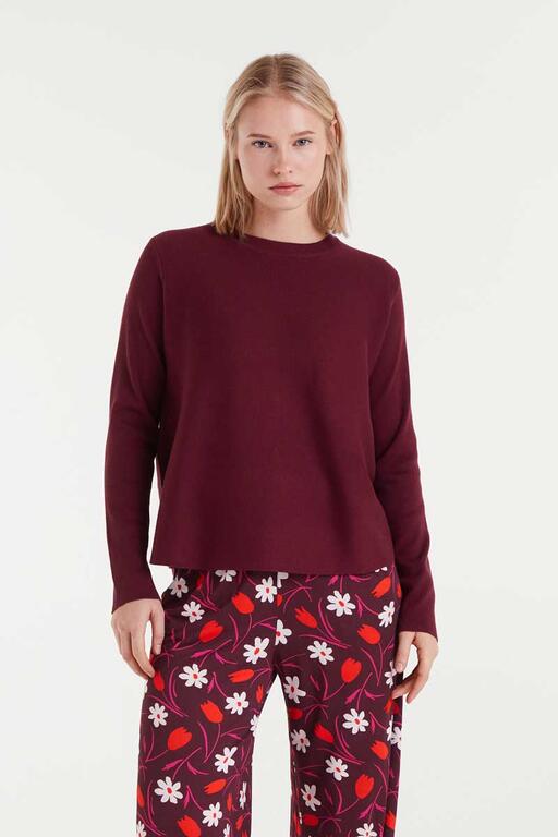 REMI SWING SWEATER-MAROON