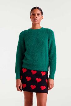 HALLIE PULLOVER SWEATER-GREEN
