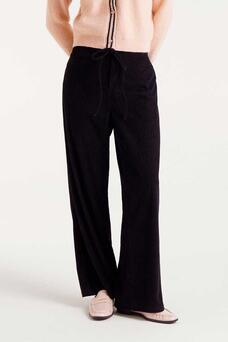 SEPTEMBER TIE WAIST PANTS-BLACK