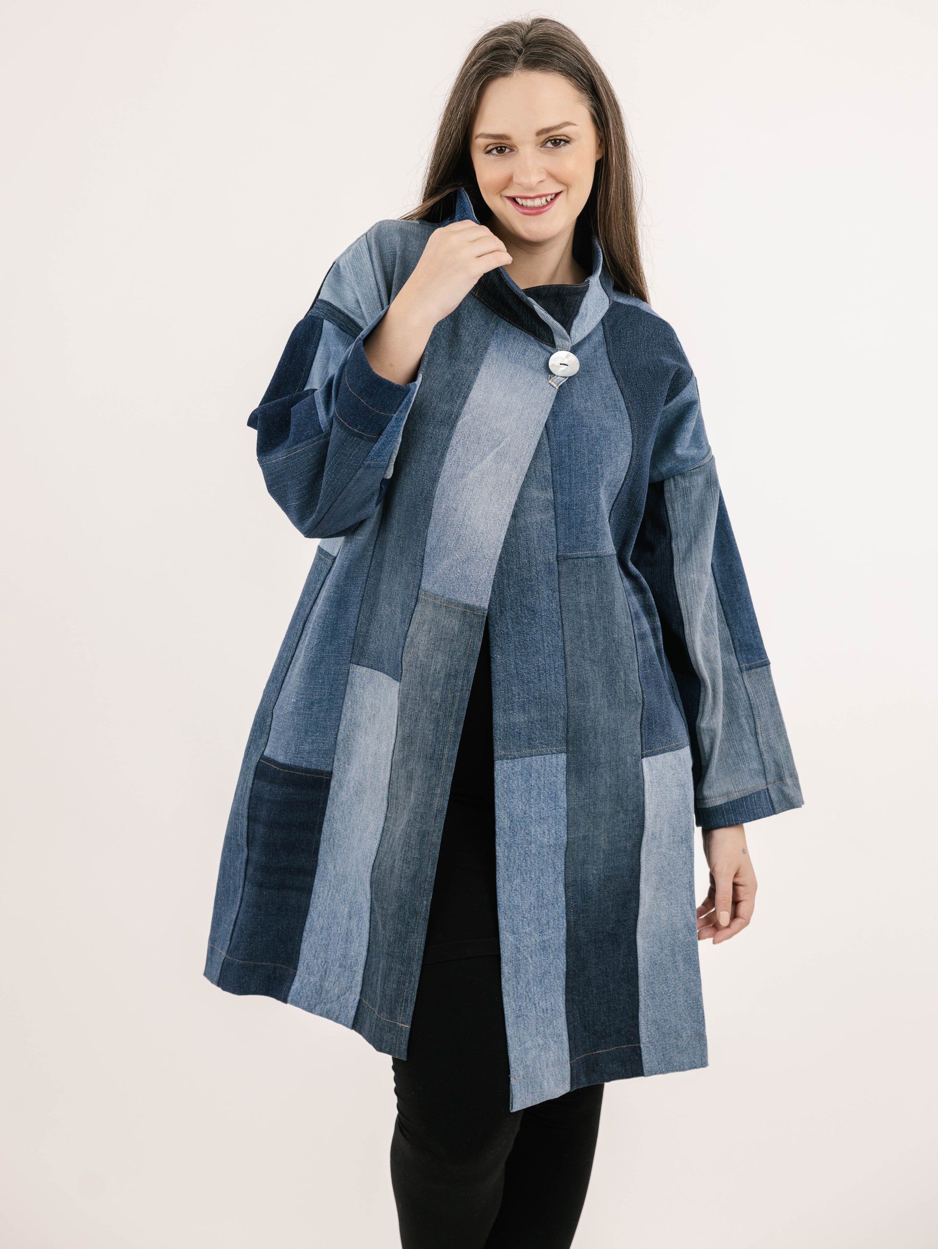 WEEKENDER JACKET-DENIM PATCHWORK-ONE SIZE