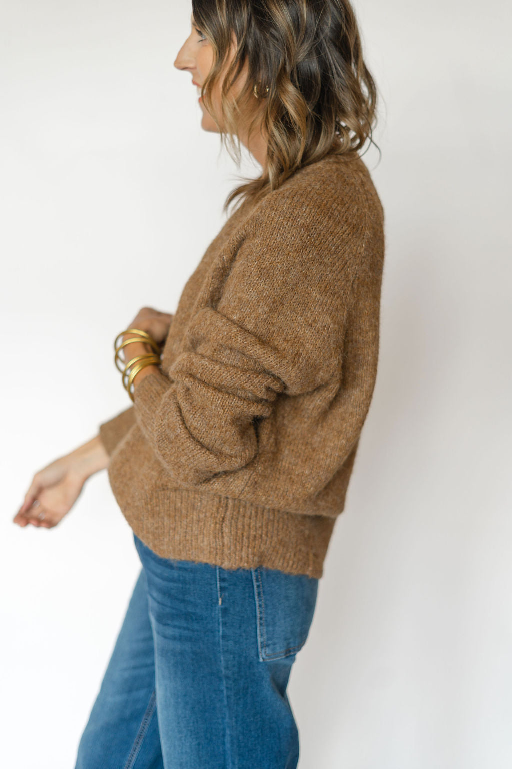 BISABELLE V NECK SWEATER-DOE