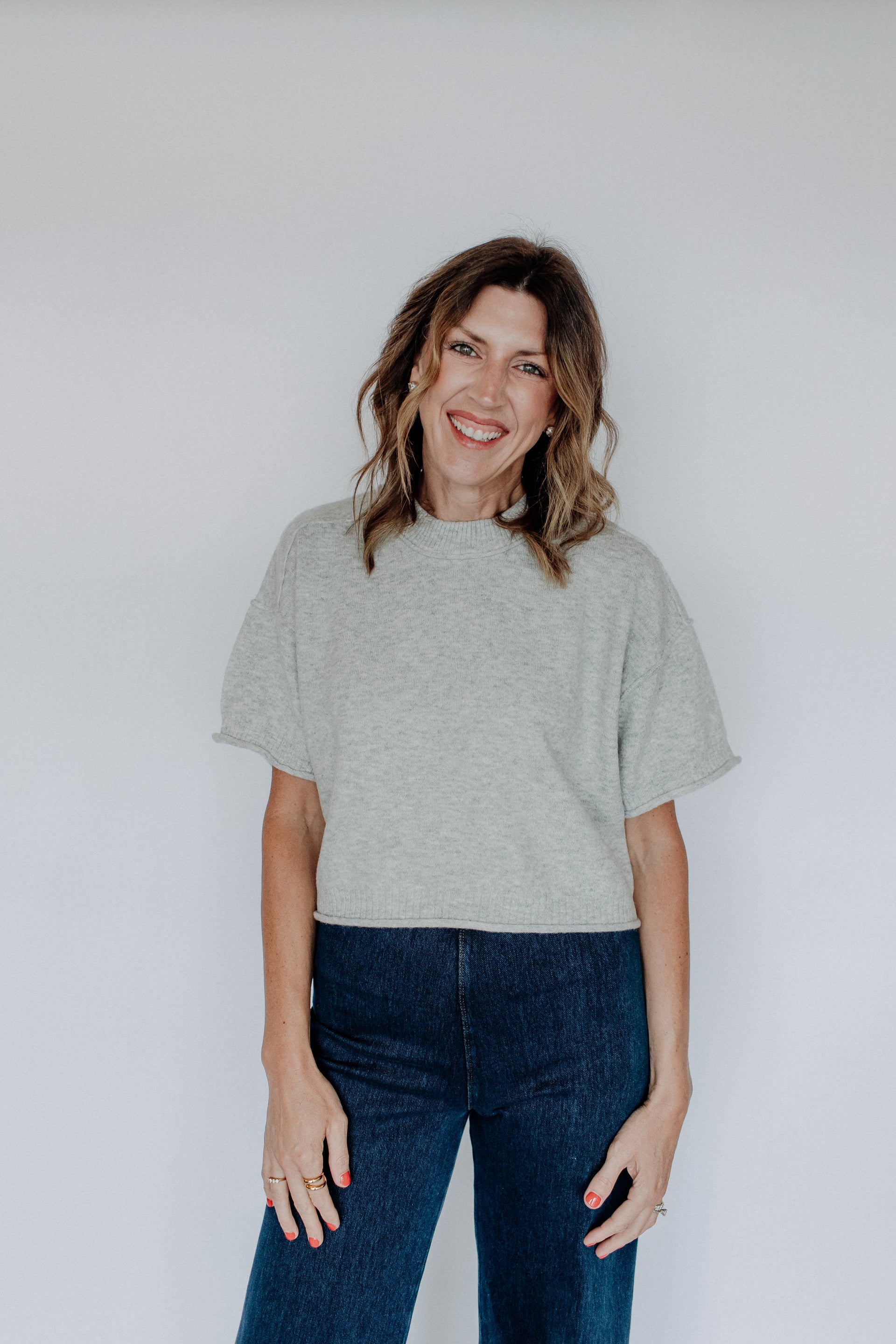 BLAKELY SWEATER-LIGHT HEATHER GREY