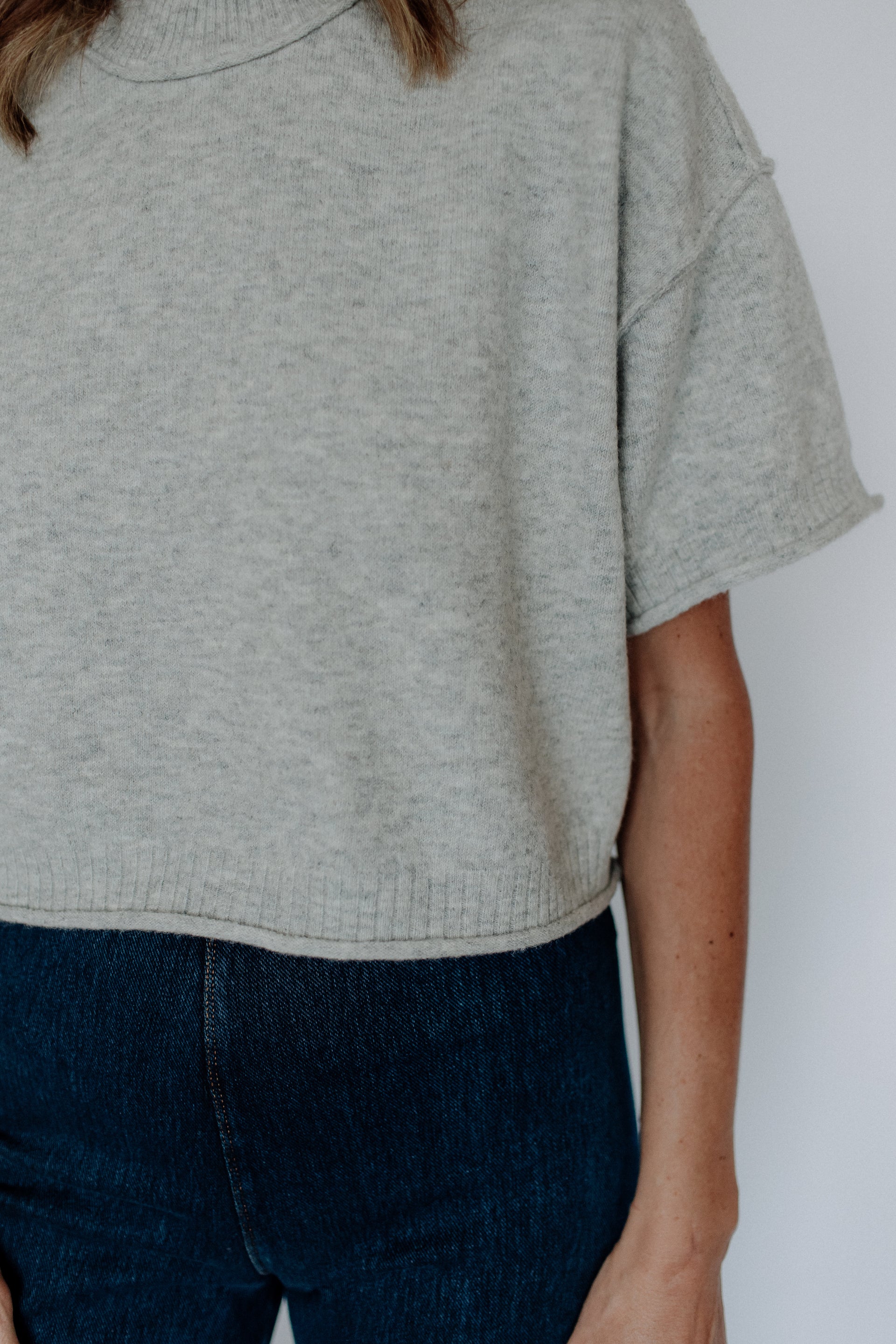 BLAKELY SWEATER-LIGHT HEATHER GREY