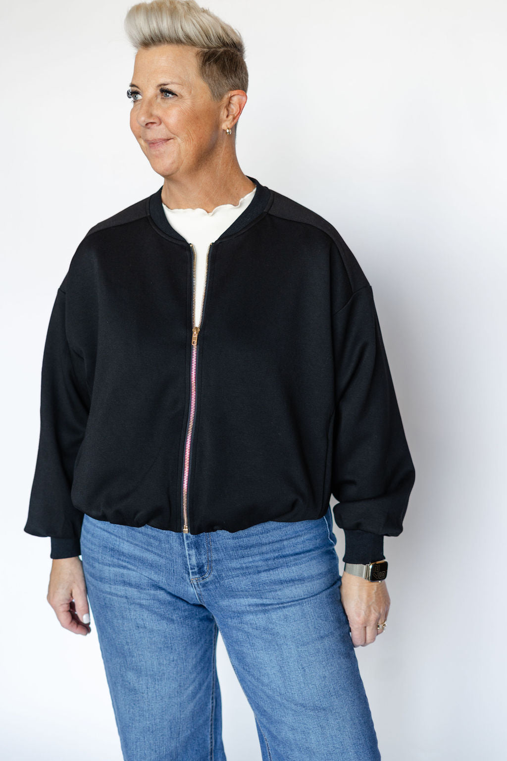 CAMILA BOMBER JACKET-BLACK