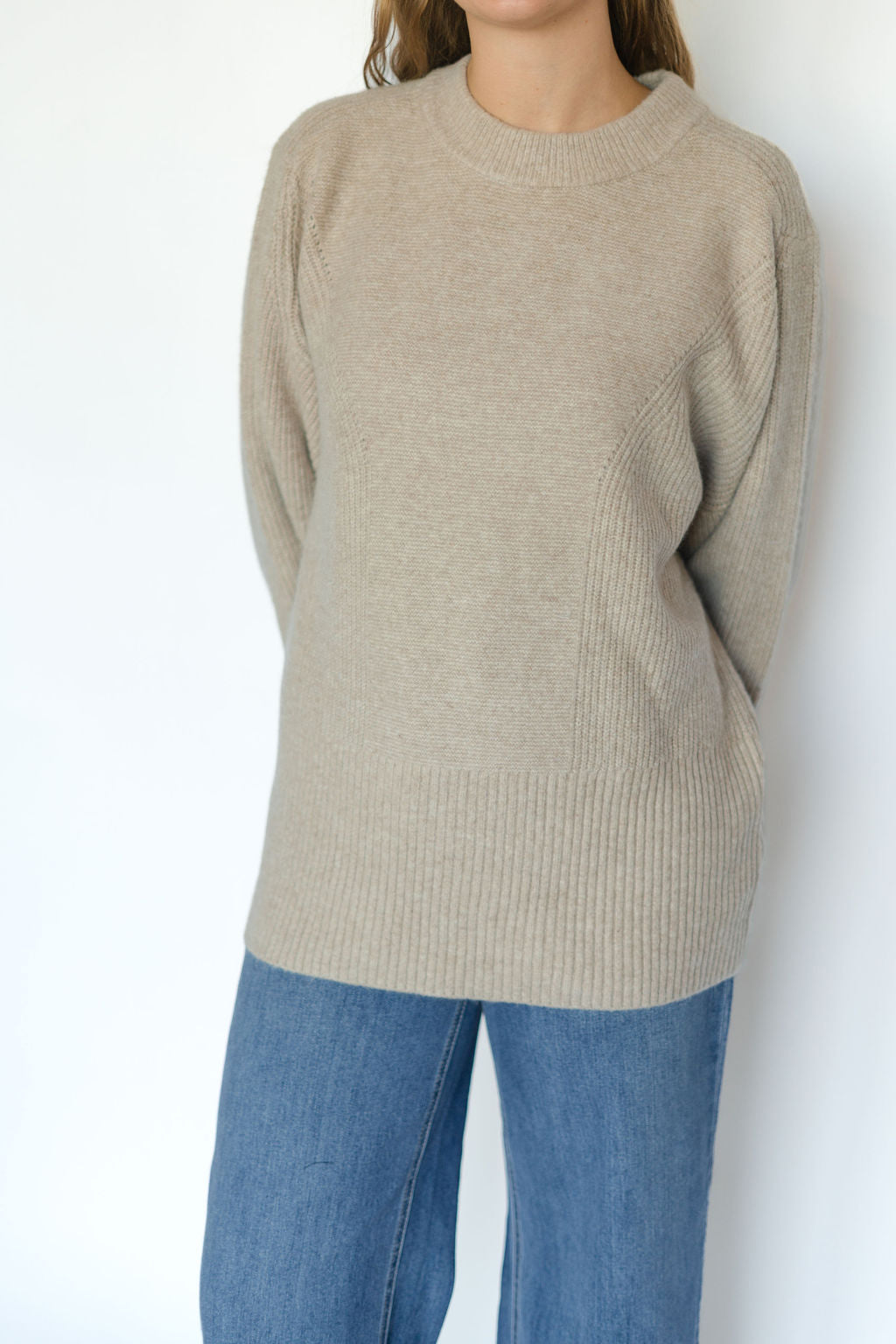 DORIE SWEATER-OATMEAL MELANGE