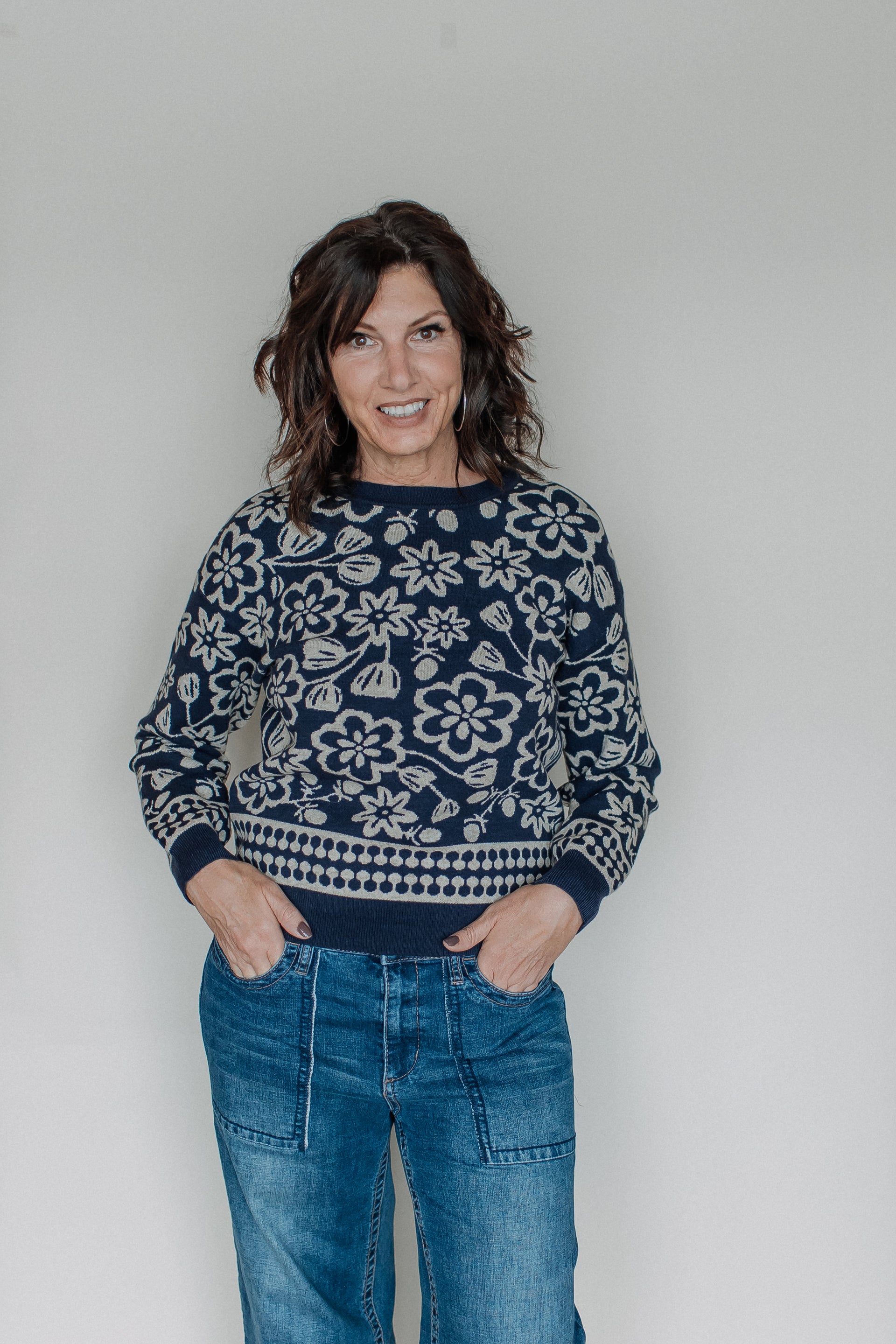 LUCIANA SWEATER-BLUE MULTI