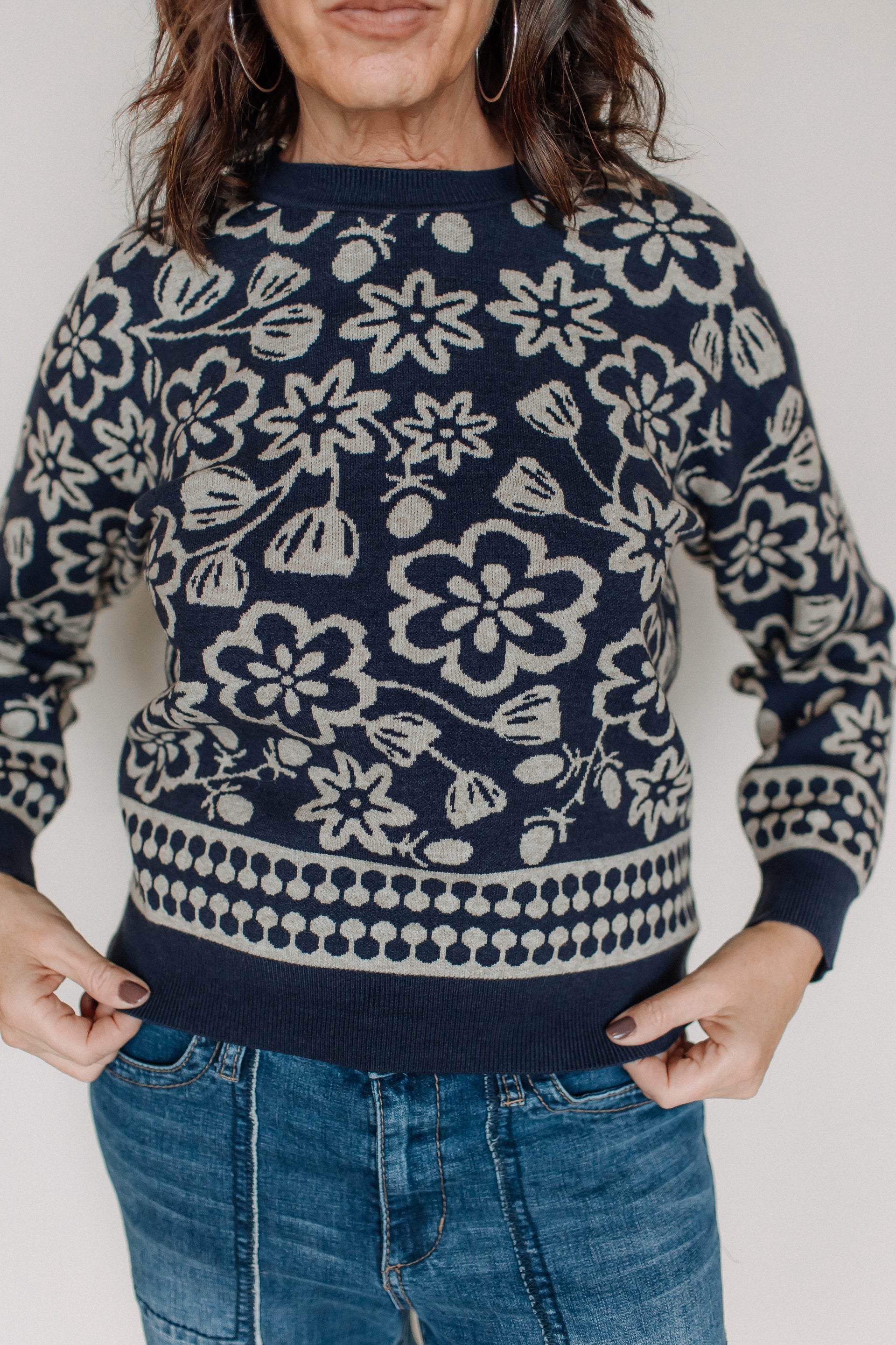 LUCIANA SWEATER-BLUE MULTI