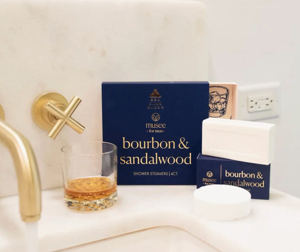 MENS BOURBON & SANDALWOOD SHOWER STEAMERS