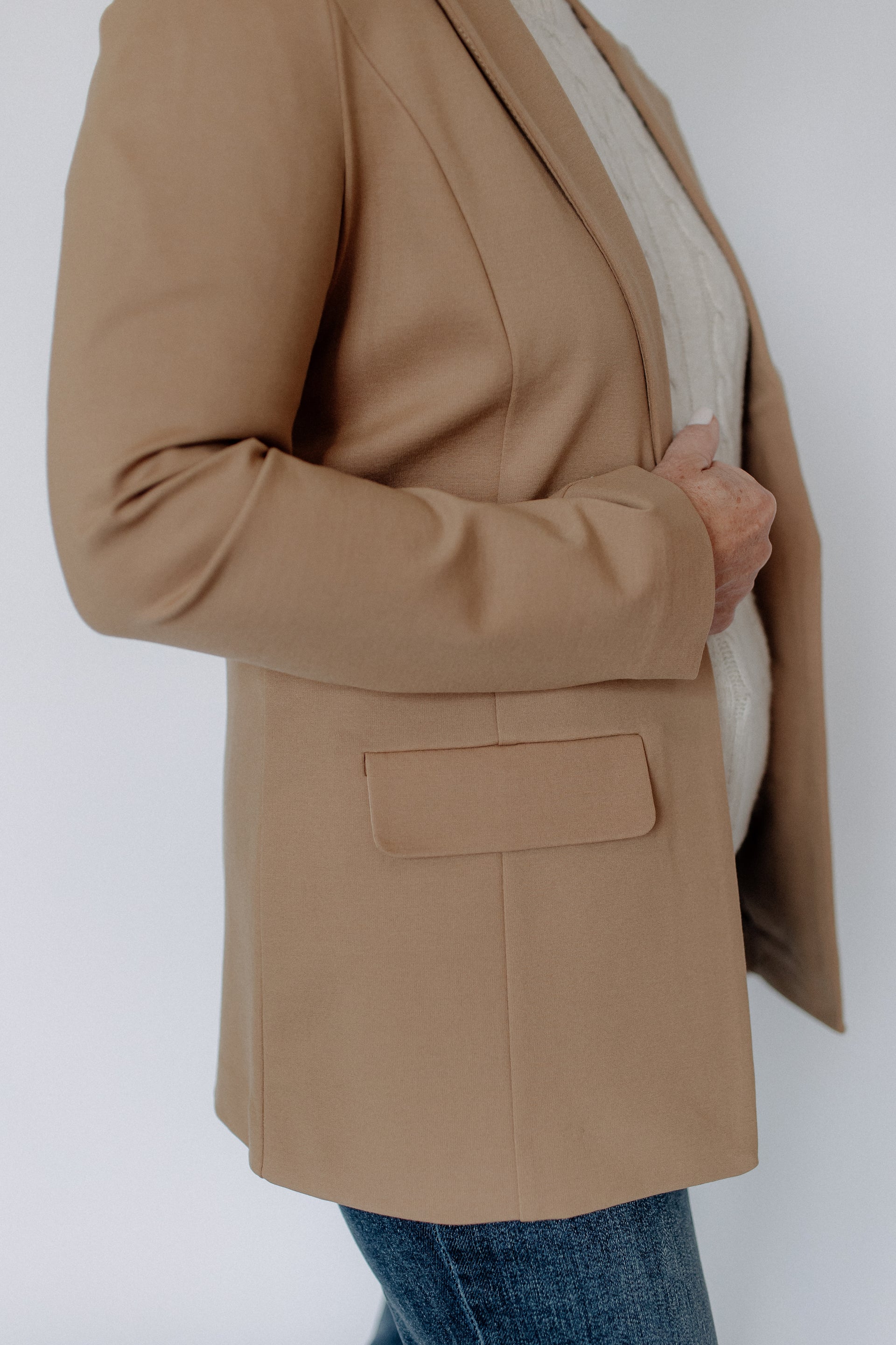 GEORGIA BOYFRIEND BLAZER-DESERT CAMEL