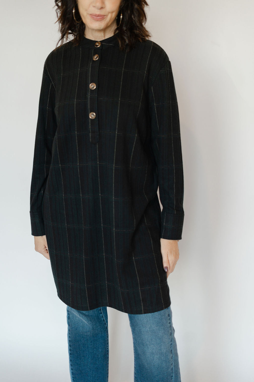 RAELYNN DRESS/TUNIC-BLACK