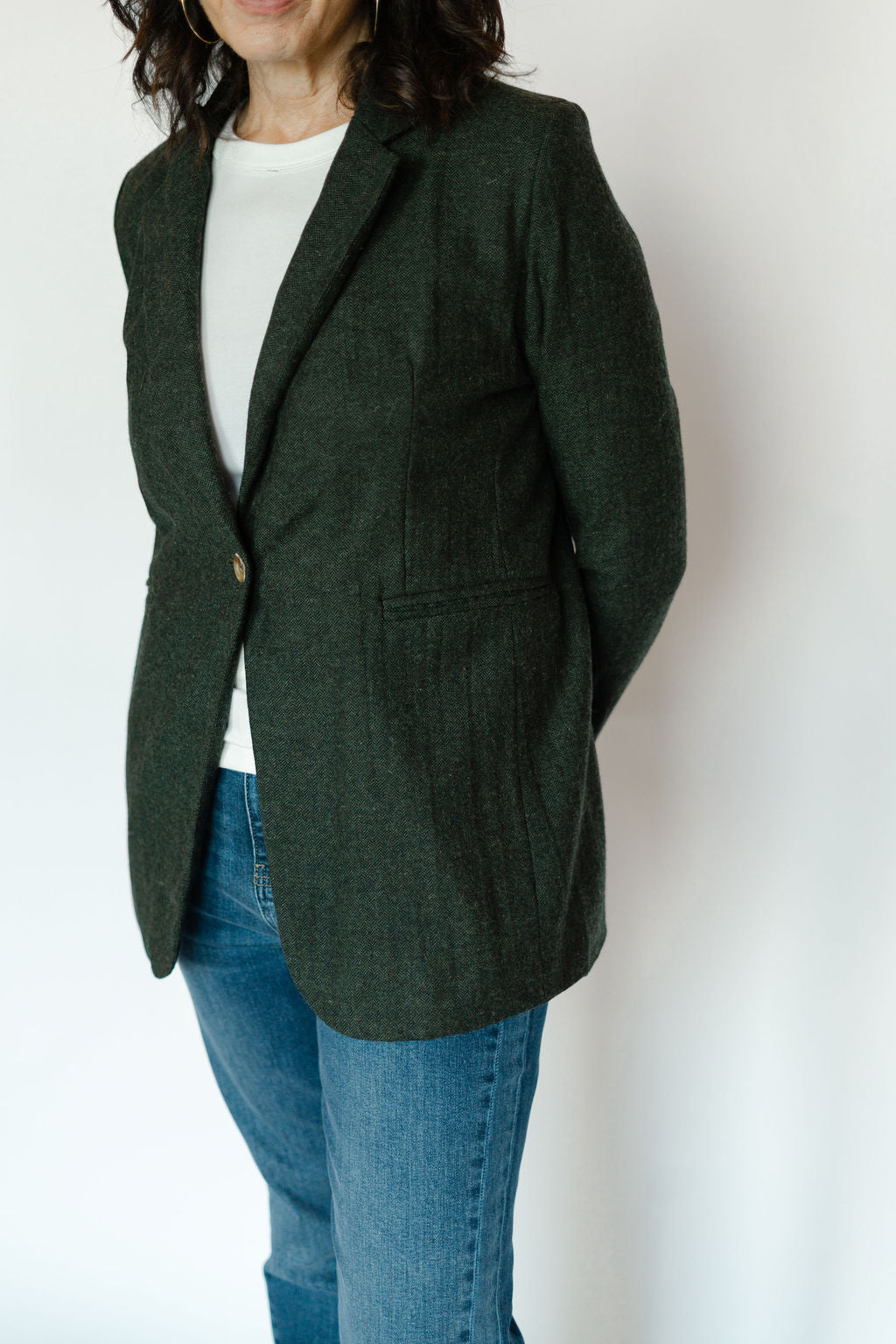 BRIDGET BLAZER-CHIVE GREEN