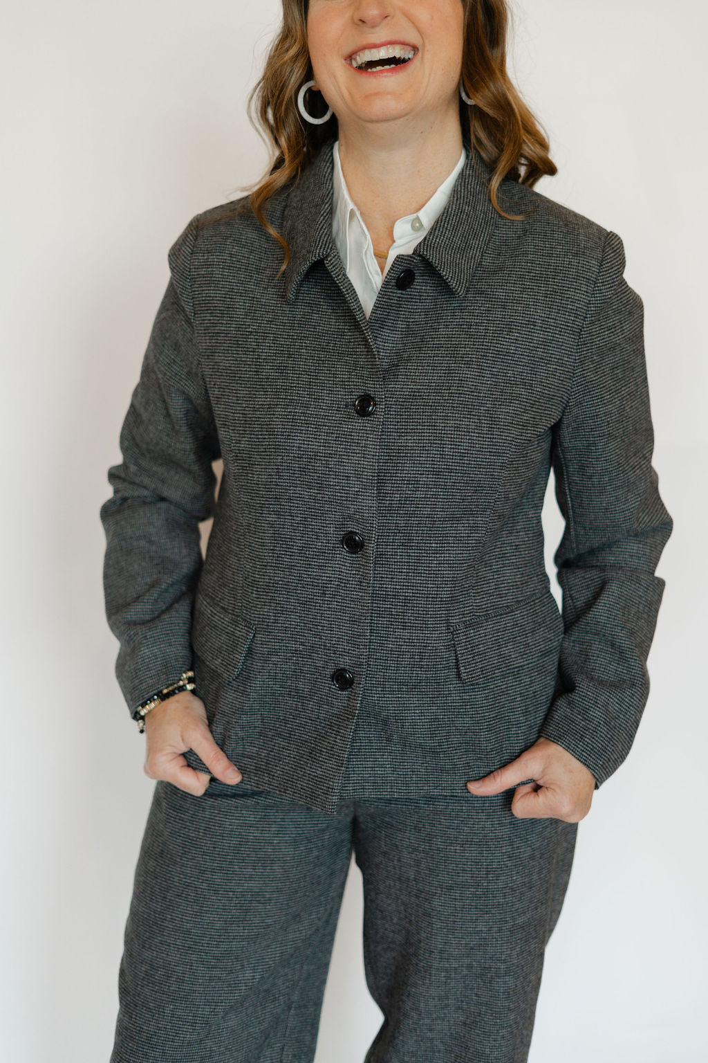 GOZIVO JACKET/BLAZER-SMALL CHECK