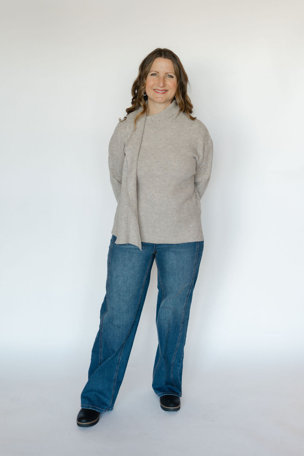 DARCEY SWEATER-FEATHER TAUPE