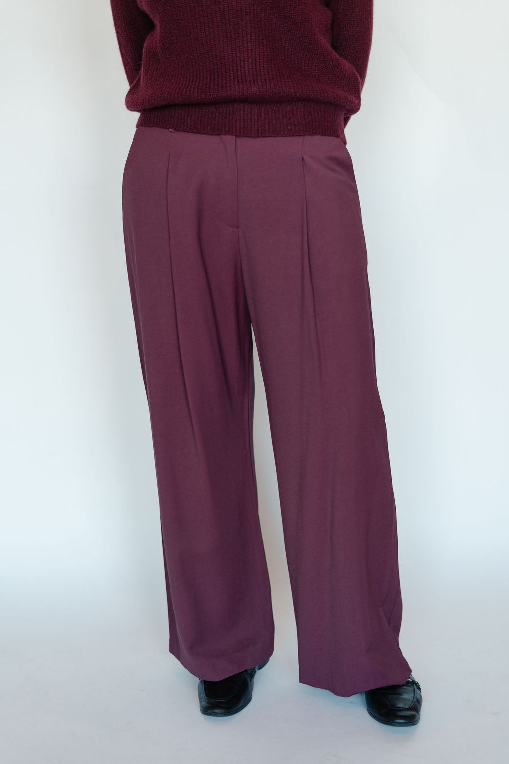 MADELINE PANTS-BURGUNDY
