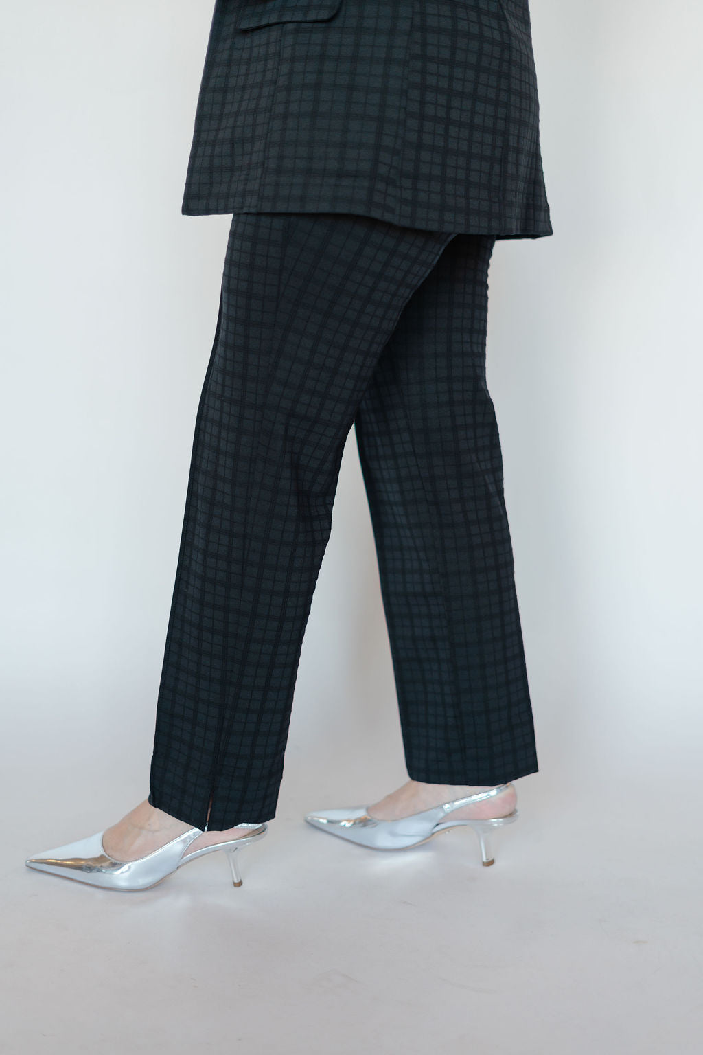 GEMMA PANT-BLACK CHECK