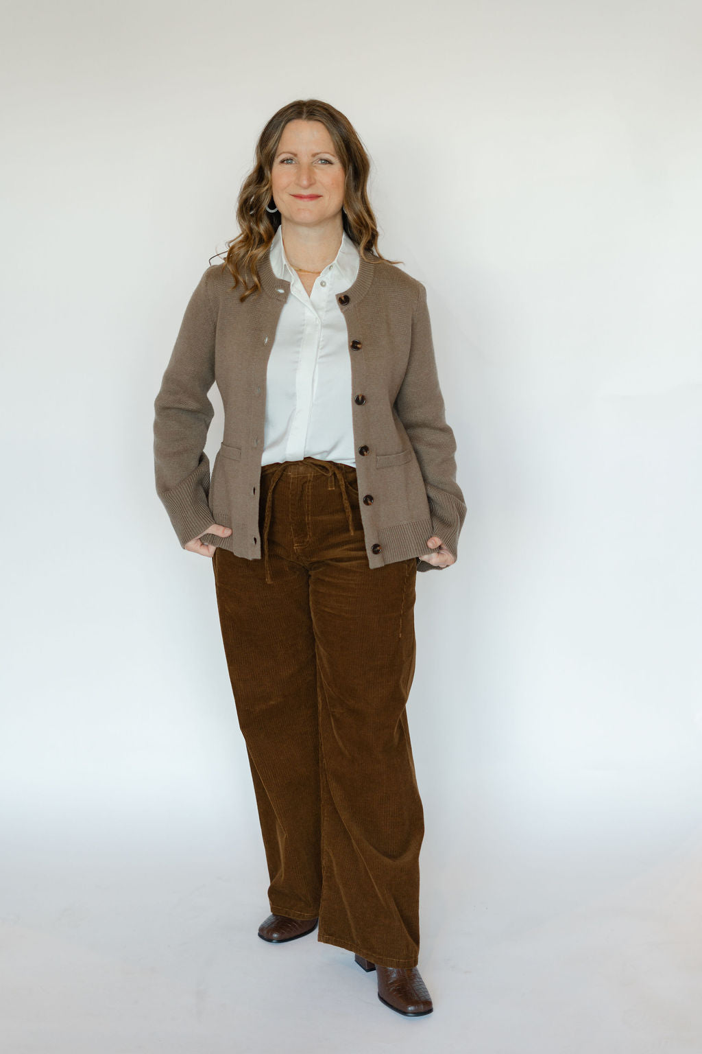 LOREN SWEATER CARDIGAN-COCOA