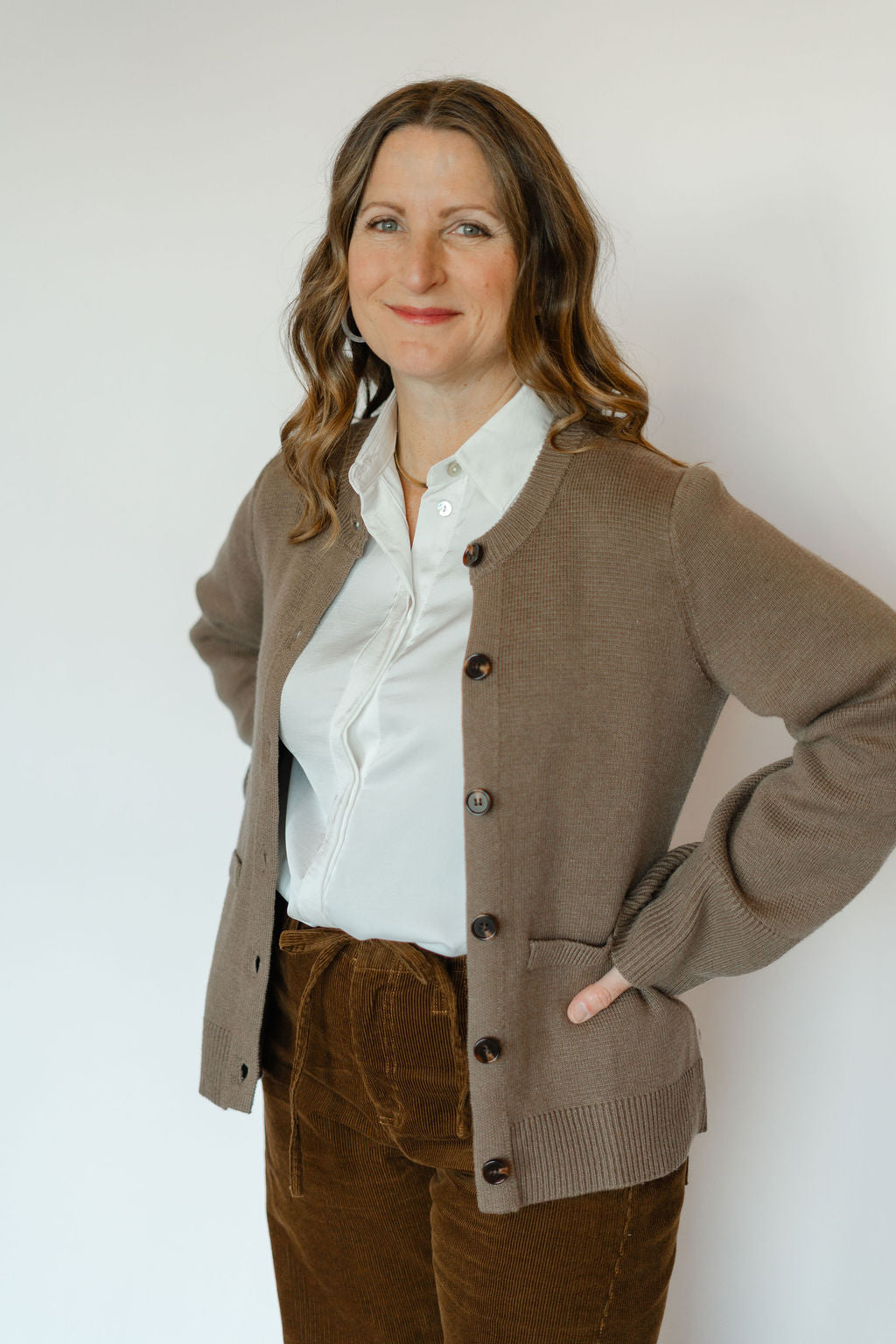 LOREN SWEATER CARDIGAN-COCOA