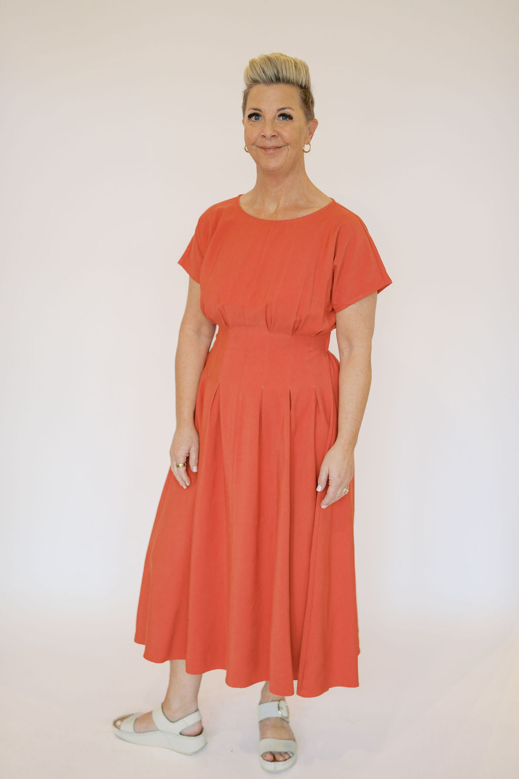 ADRIANA DRESS-RUST