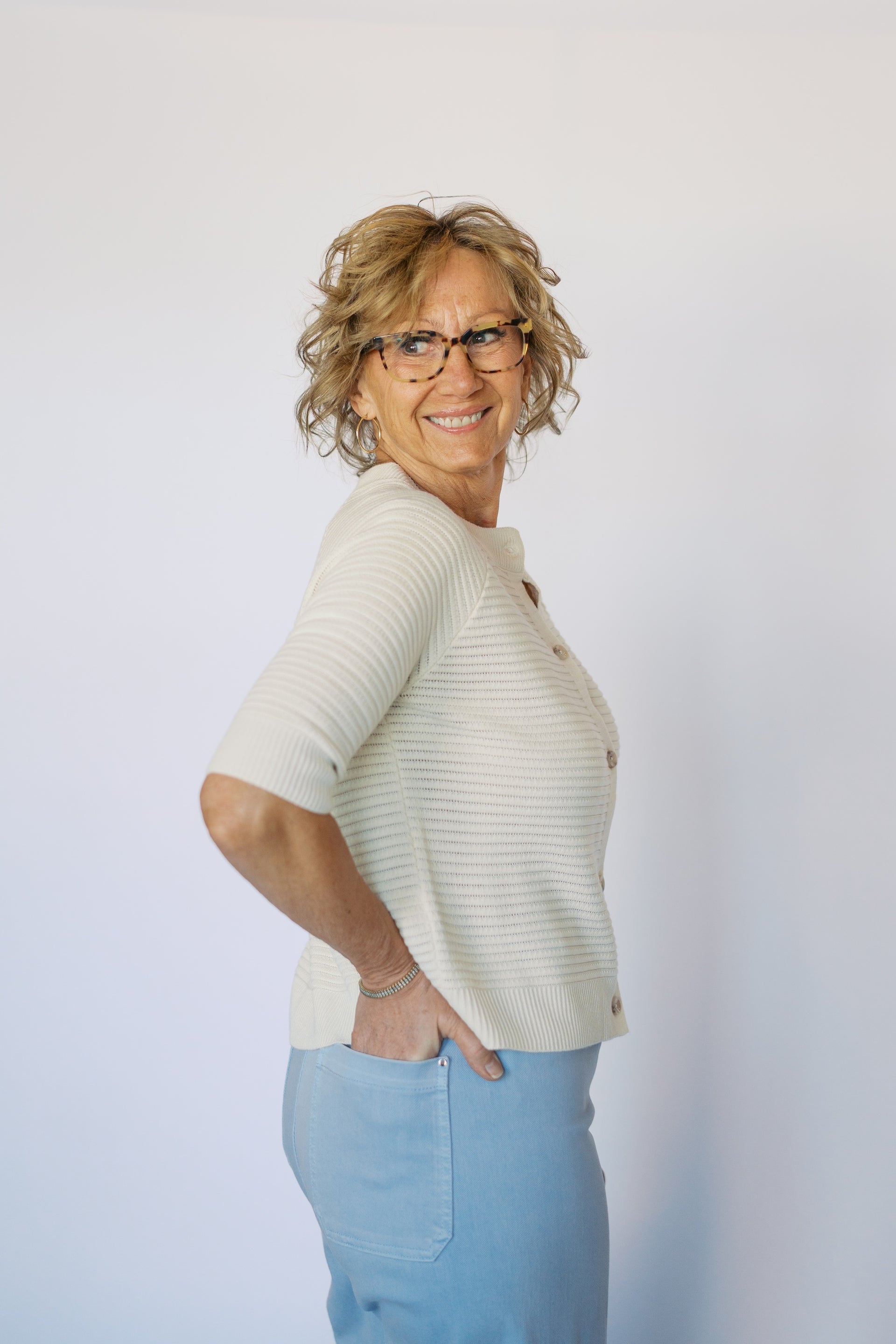 REGINA CARDIGAN-ECRU