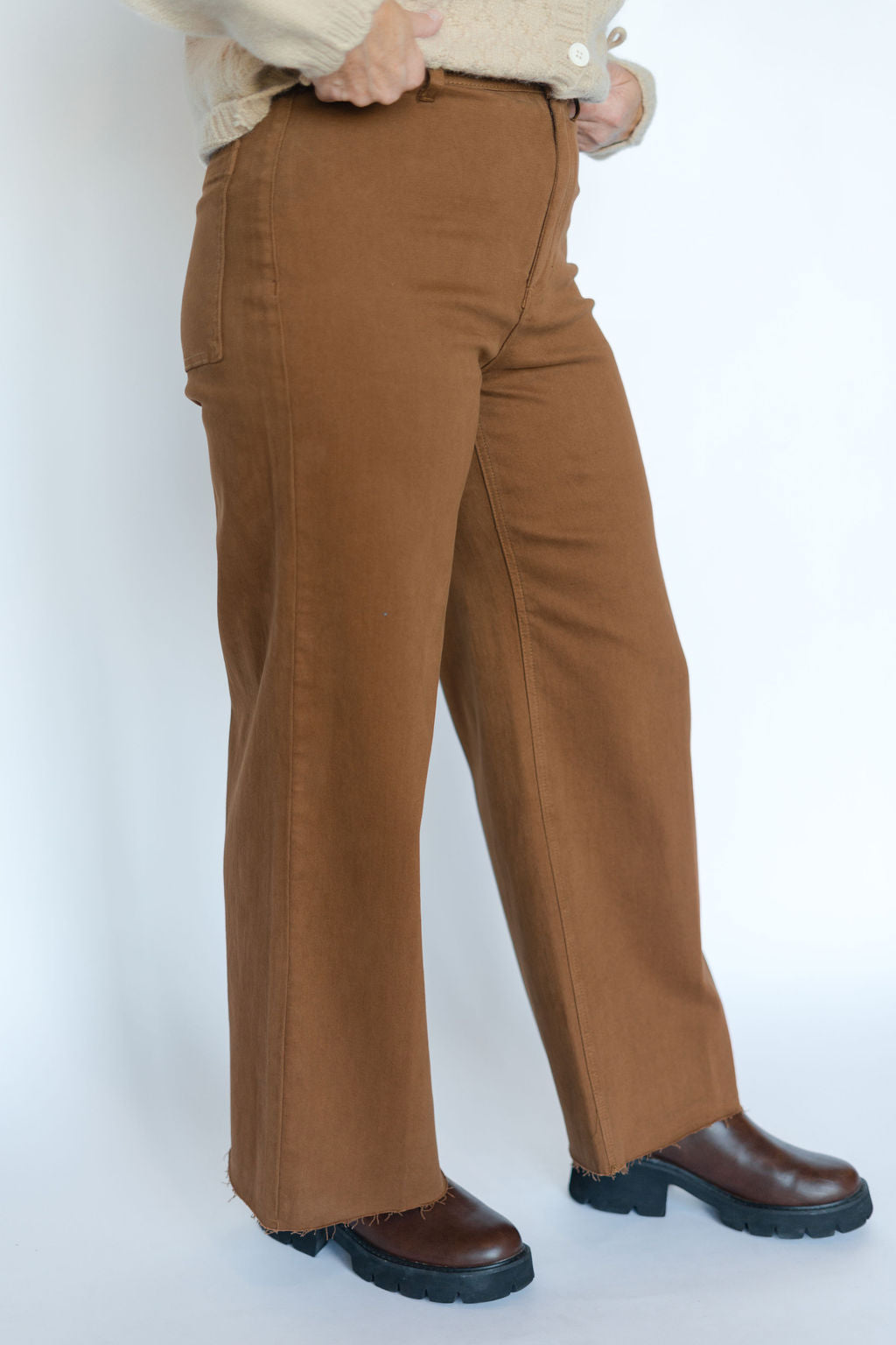 ADDISON HIGH RISE JEAN-HARVEST BROWN
