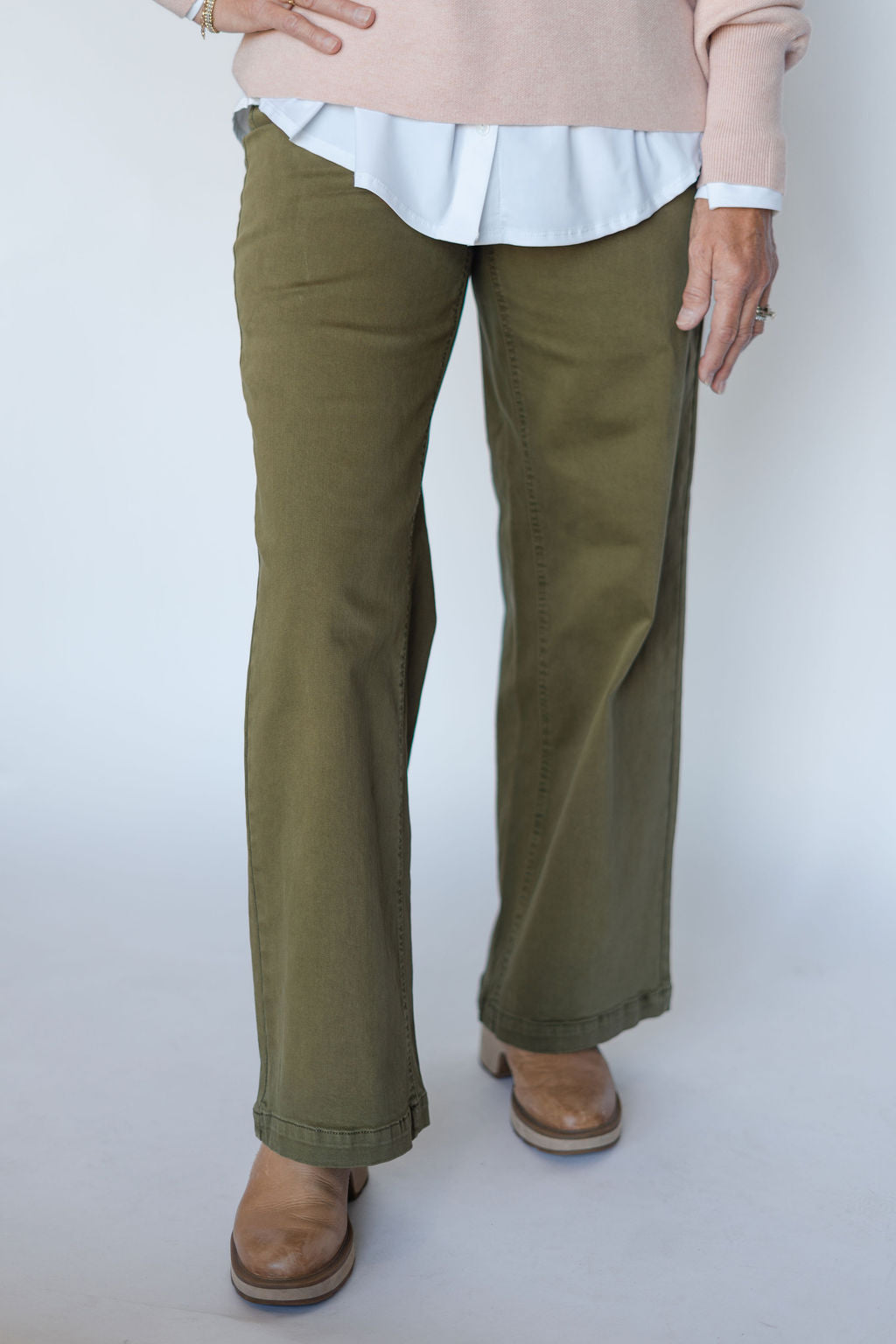 EDEN TROUSER-DARK OLIVE