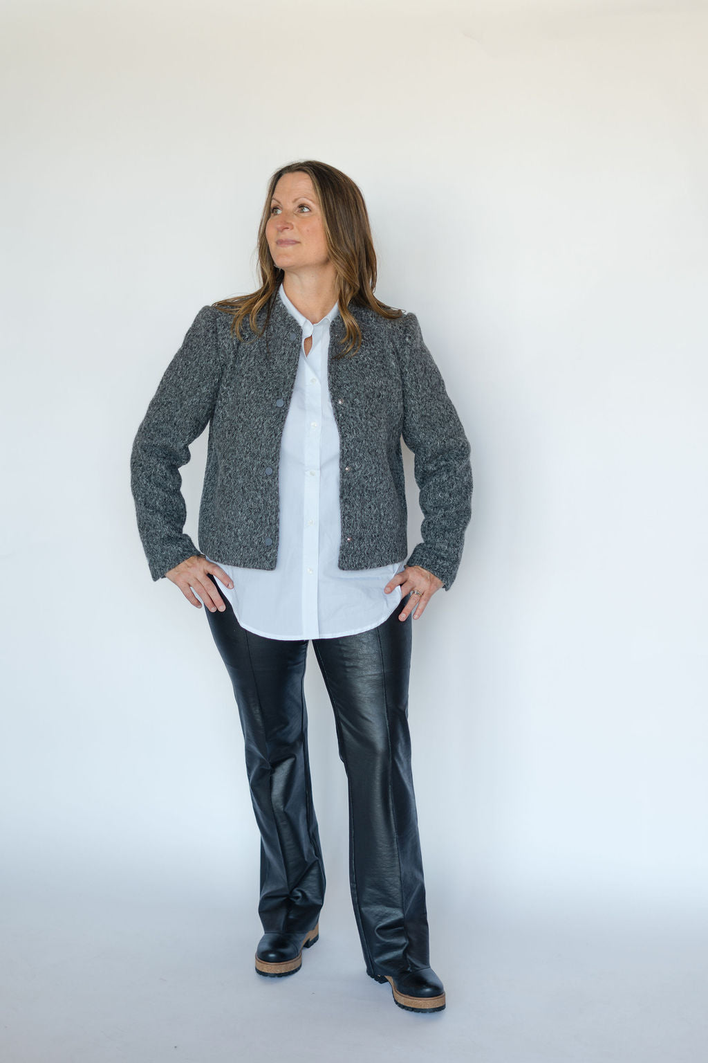 GILAZA JACKET-GREY MELANGE