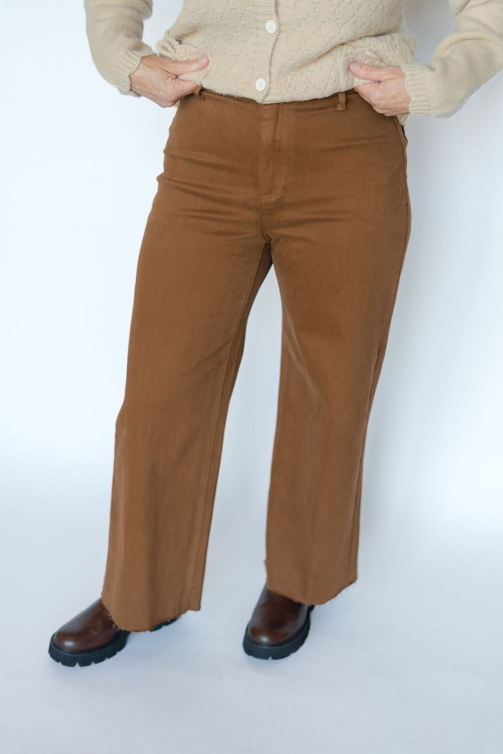 ADDISON HIGH RISE JEAN-HARVEST BROWN