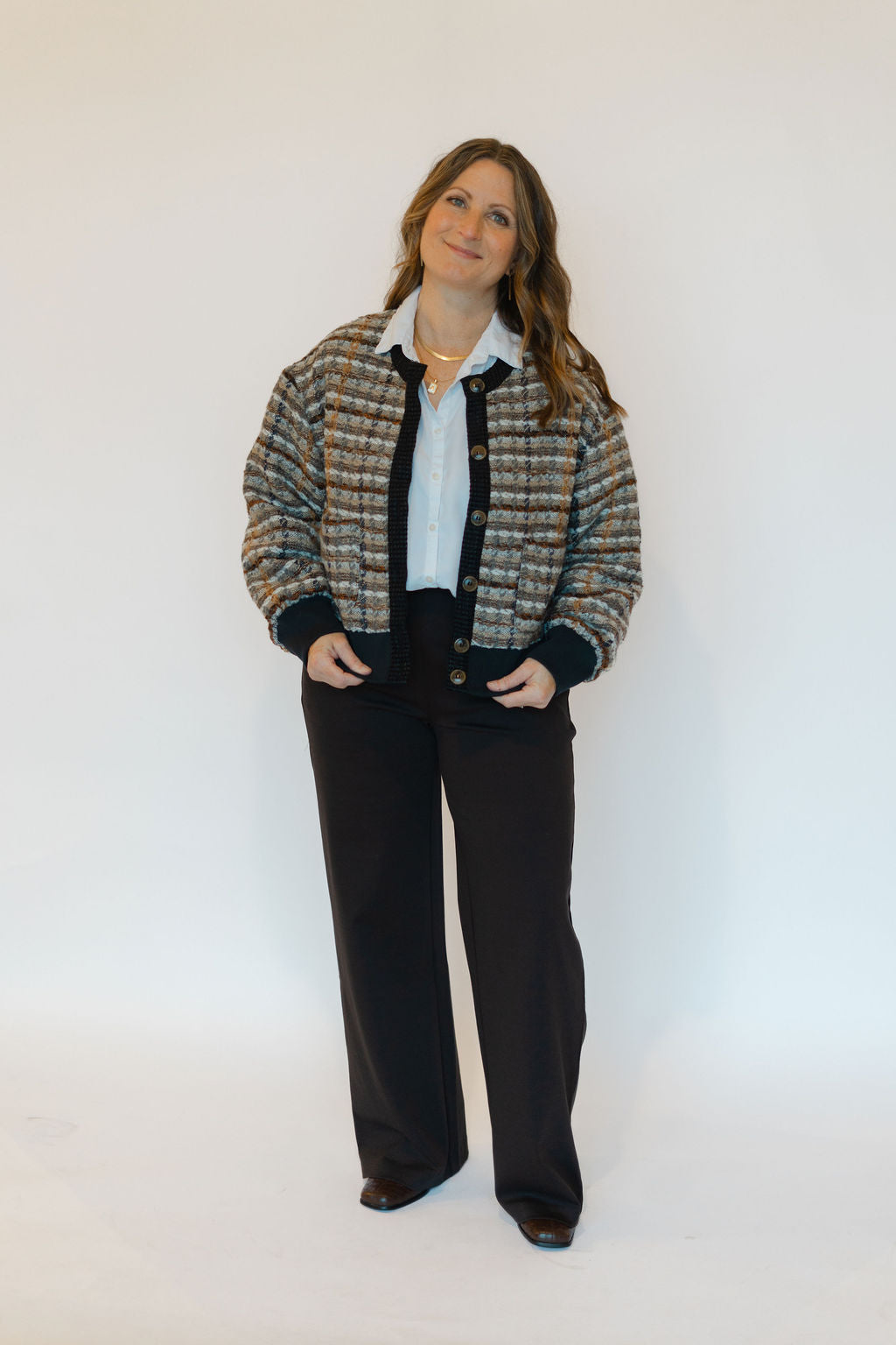 JACKIE JACKET-BEIGE/NAVY