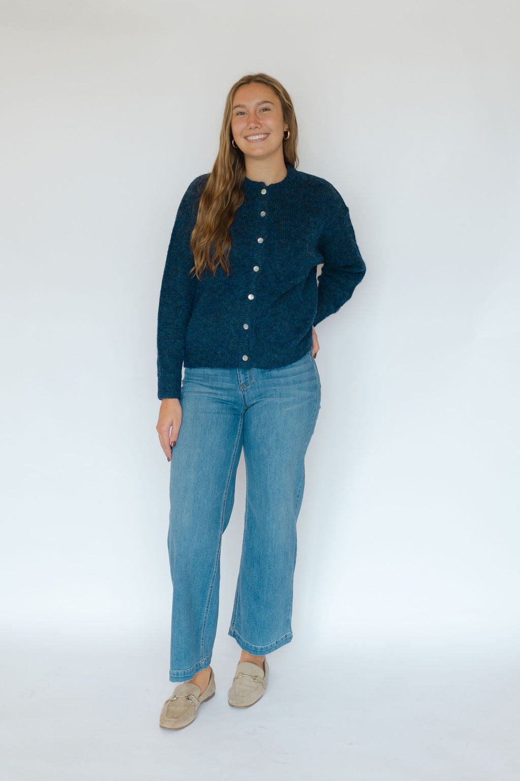 BELABLUE CARDIGAN-PATRIOT BLUE