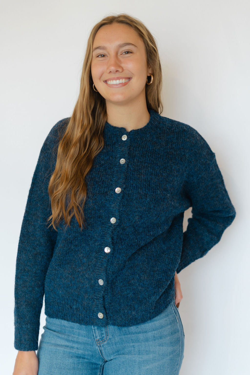 BELABLUE CARDIGAN-PATRIOT BLUE