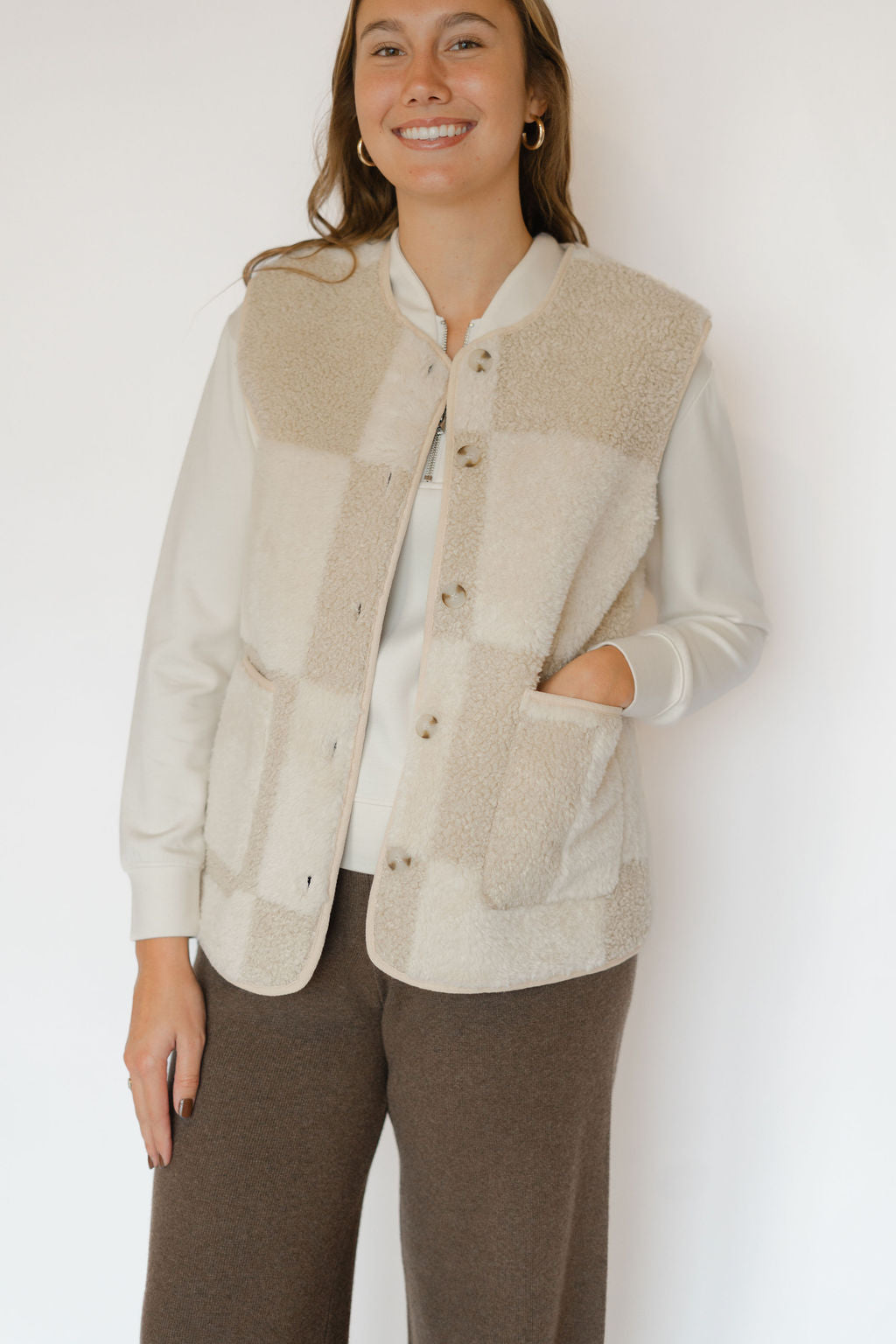 TONZA SWEATER VEST-FOG