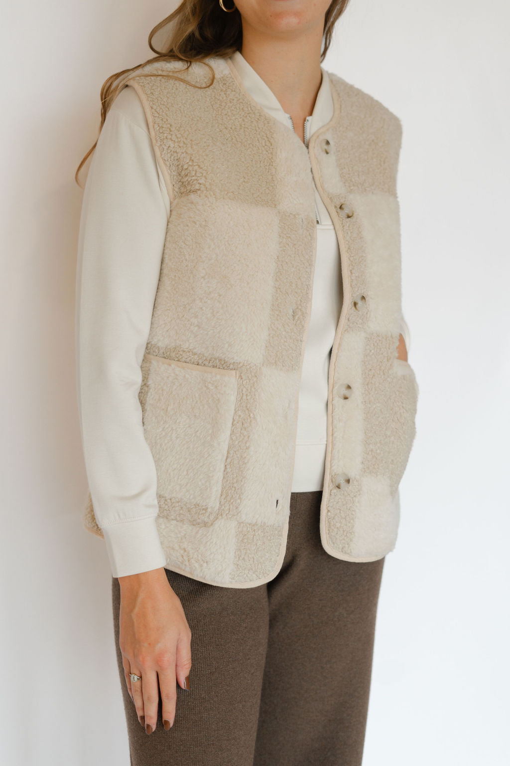 TONZA SWEATER VEST-FOG