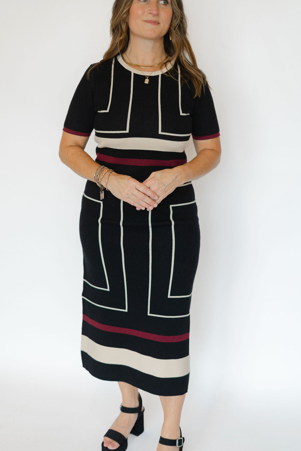 MADISON DRESS-BLACK MULTI