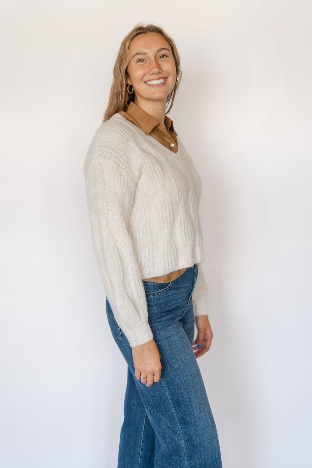 HAILEY SWEATER-IVORY