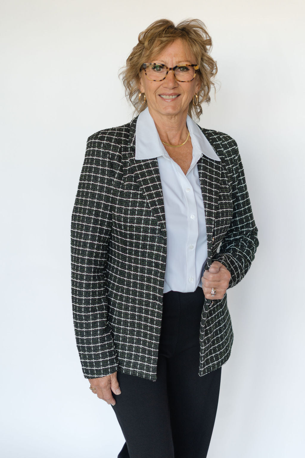 HAVEN BLAZER-RIFLE GREEN CHECK