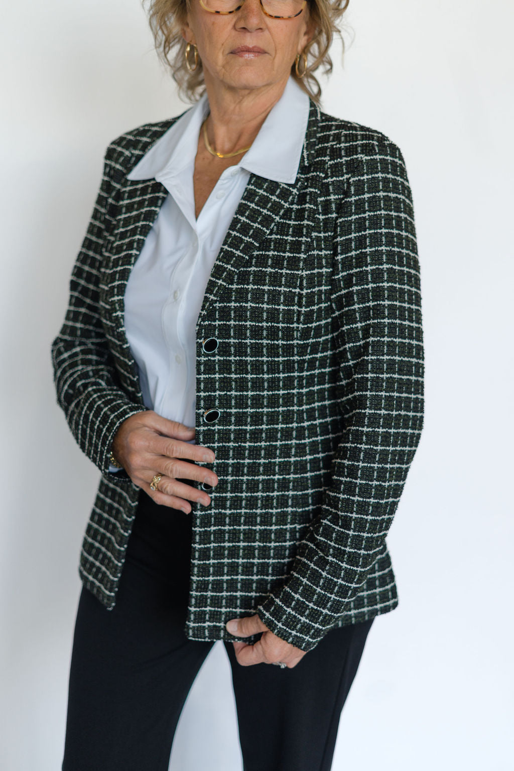 HAVEN BLAZER-RIFLE GREEN CHECK