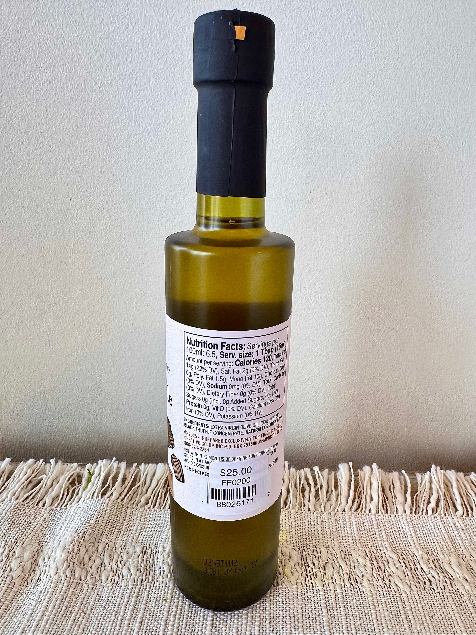 FINCH & FENNEL BLACK TRUFFLE OIL 8OZ