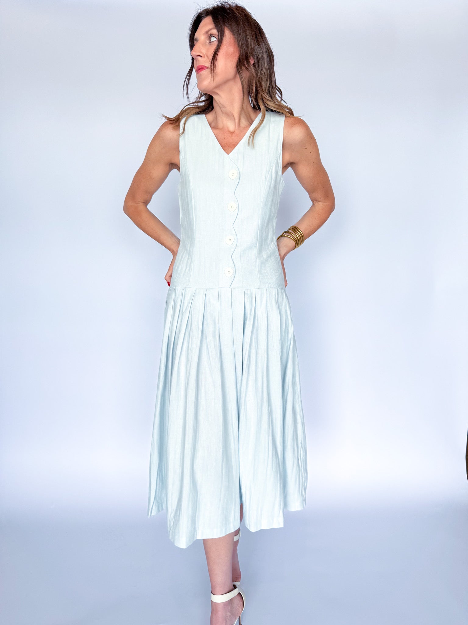CELINE DRESS-BLUE