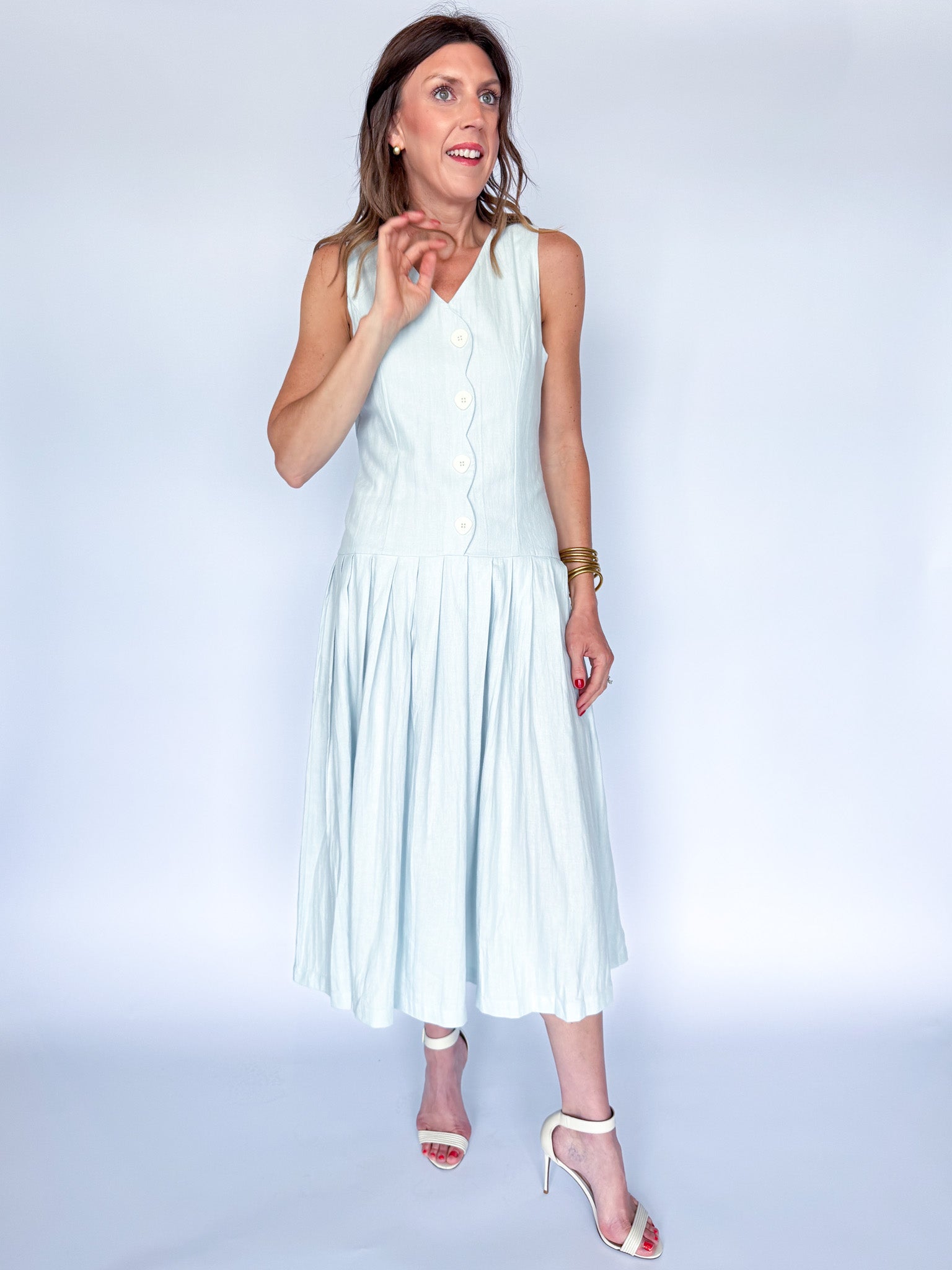 CELINE DRESS-BLUE