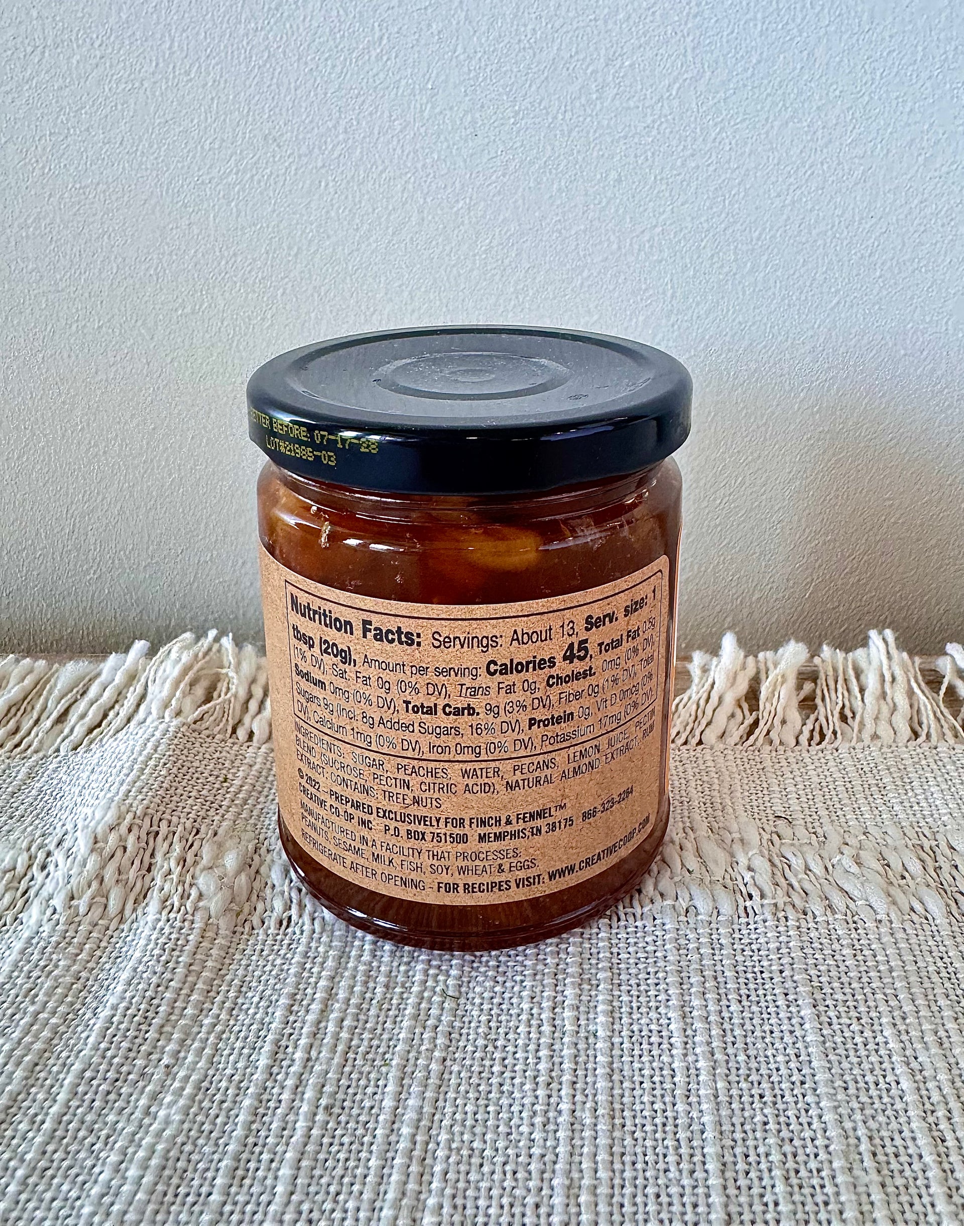 AMARETTO PEACH + PECAN PRESERVES