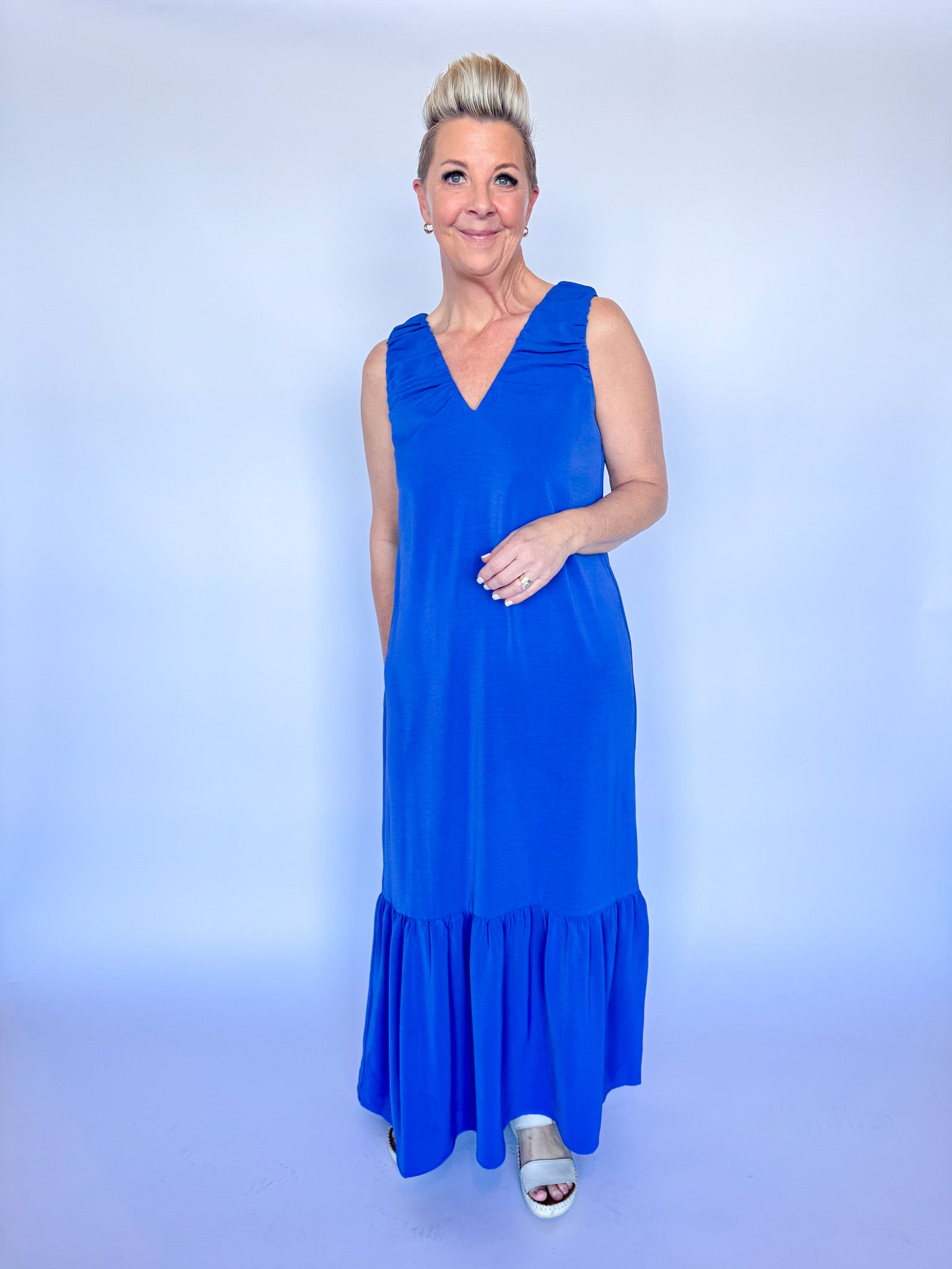 MURPHY DRESS-BLUE