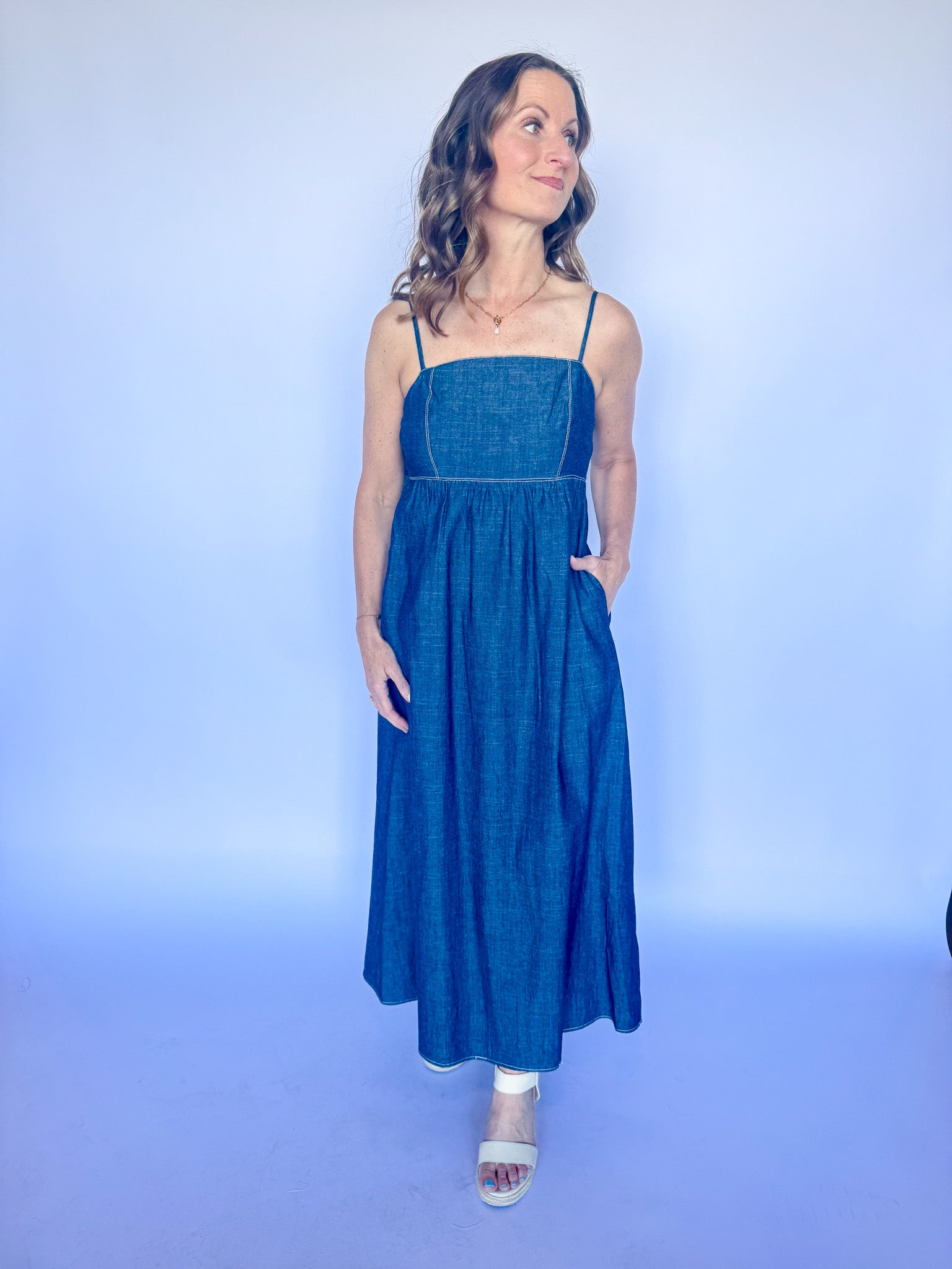 SHEILA DRESS-NAVY