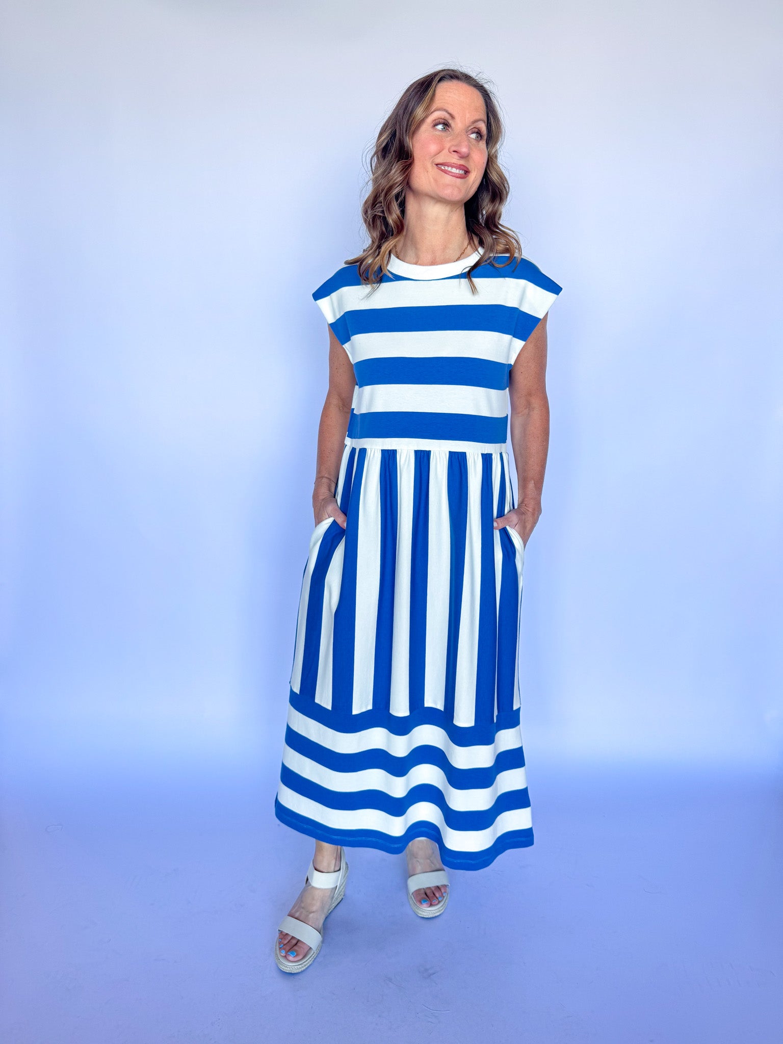 JULIANNA DRESS-BLUE