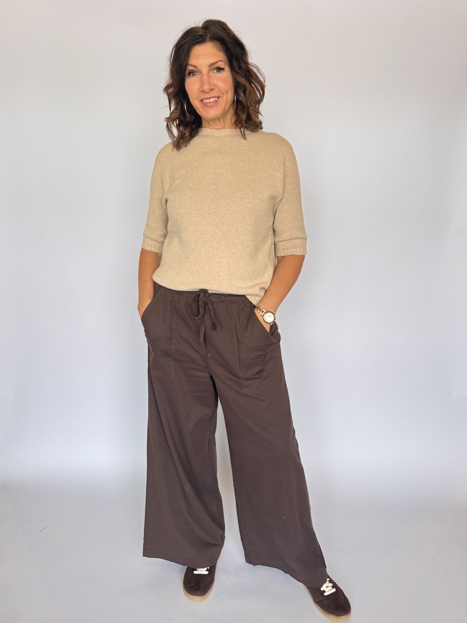 LILLIANA TROUSER-BROWN