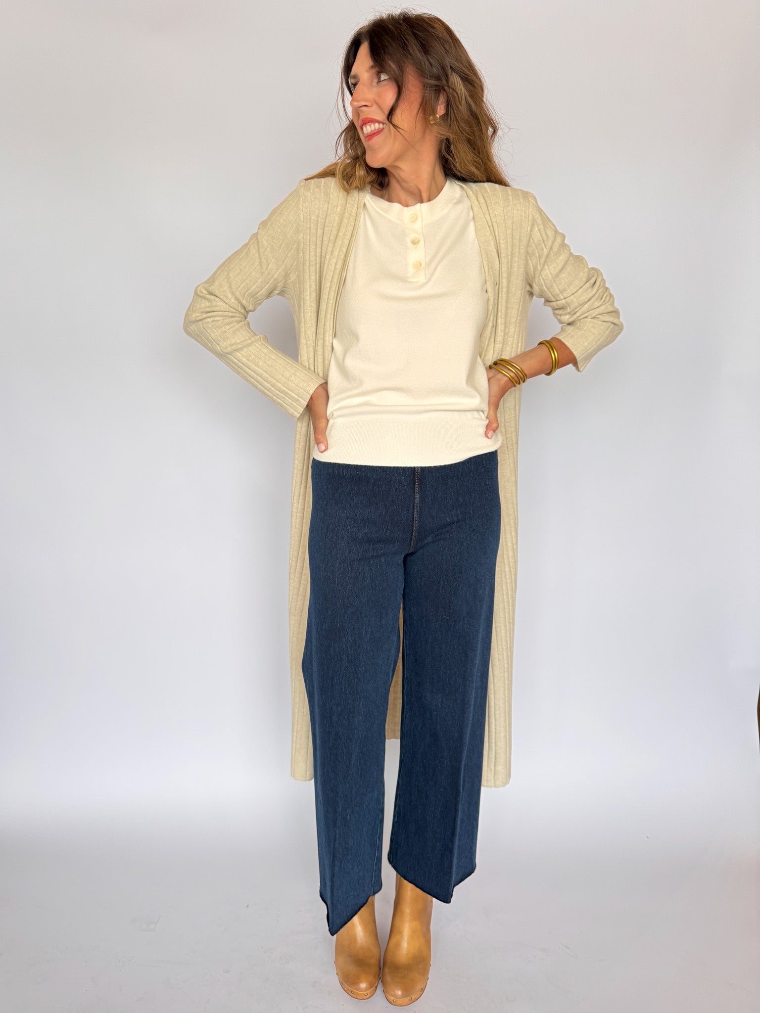 ERIN FAYE HI WAIST WIDE LEG DENIM-INDIGO