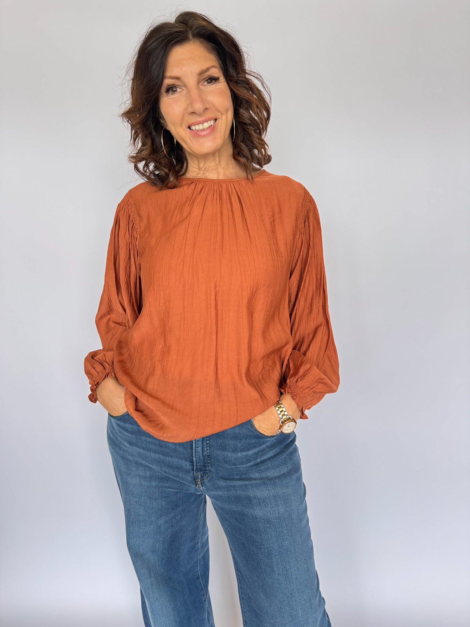 VICKY SHIRT-TERRACOTTA