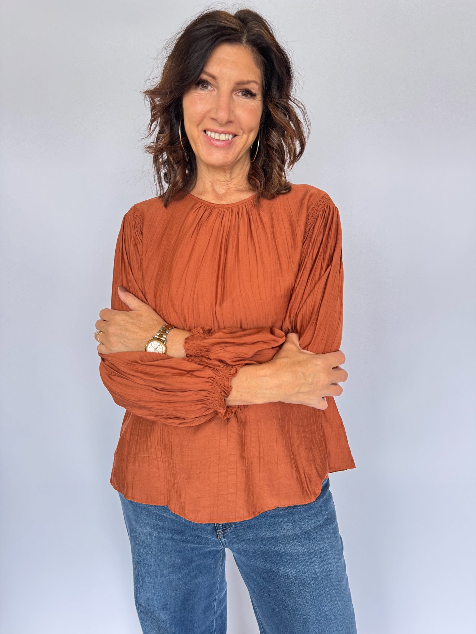 VICKY SHIRT-TERRACOTTA