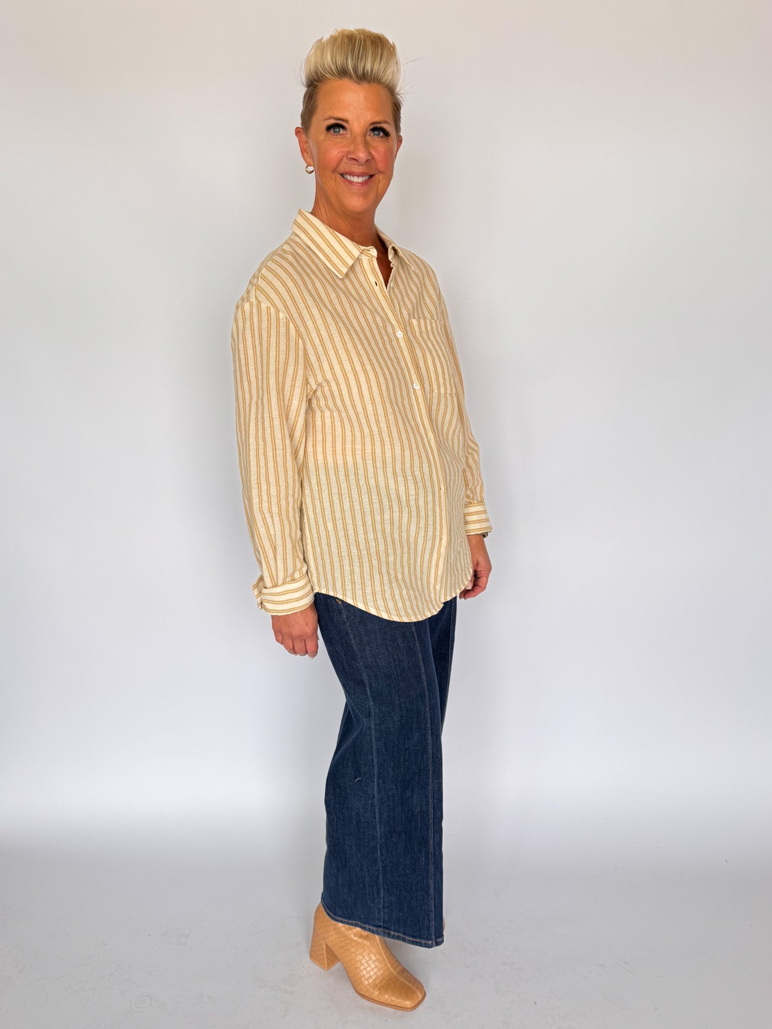 GOOD WAIST PALAZZO CROPPED JEANS