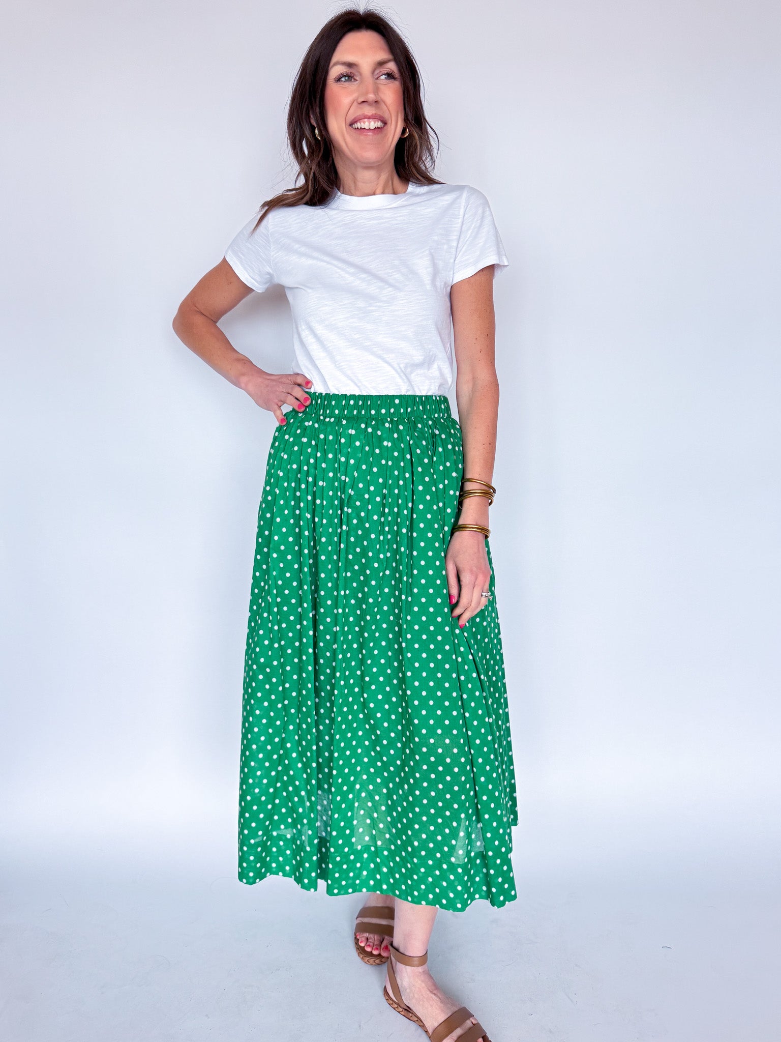 LIZA SKIRT-GREEN